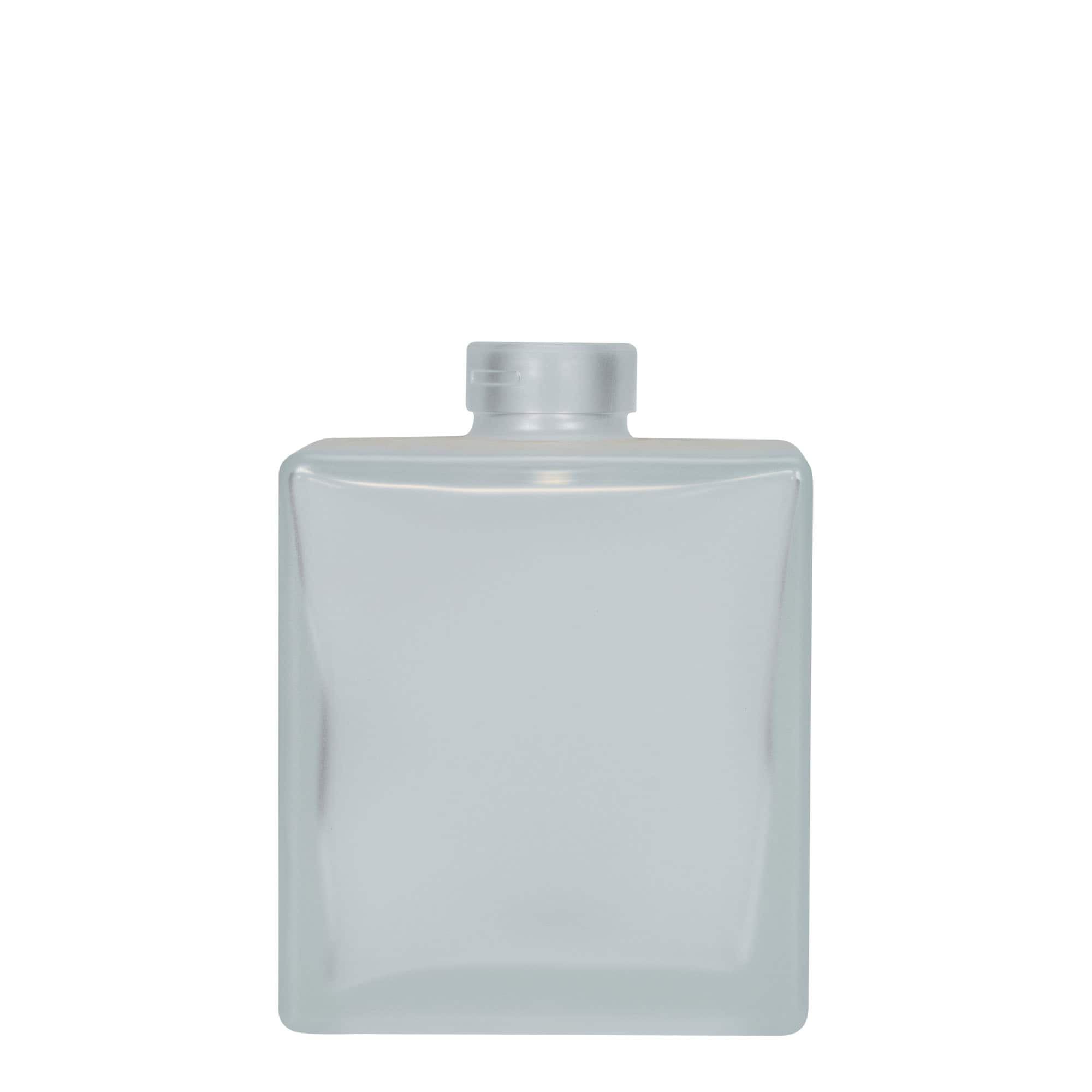 Bouteille en verre 500 ml 'Cube', carrée, glacée, bouchage: bouchon Bouteille en verre 500 ml 'Cube', carrée, glacée, bouchage: bouchon