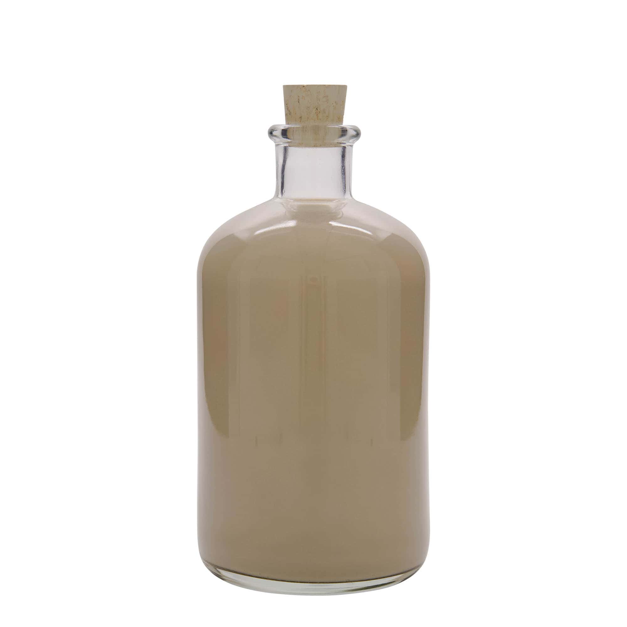Bouteille en verre apothicaire 1 000 ml, bouchage: bouchon