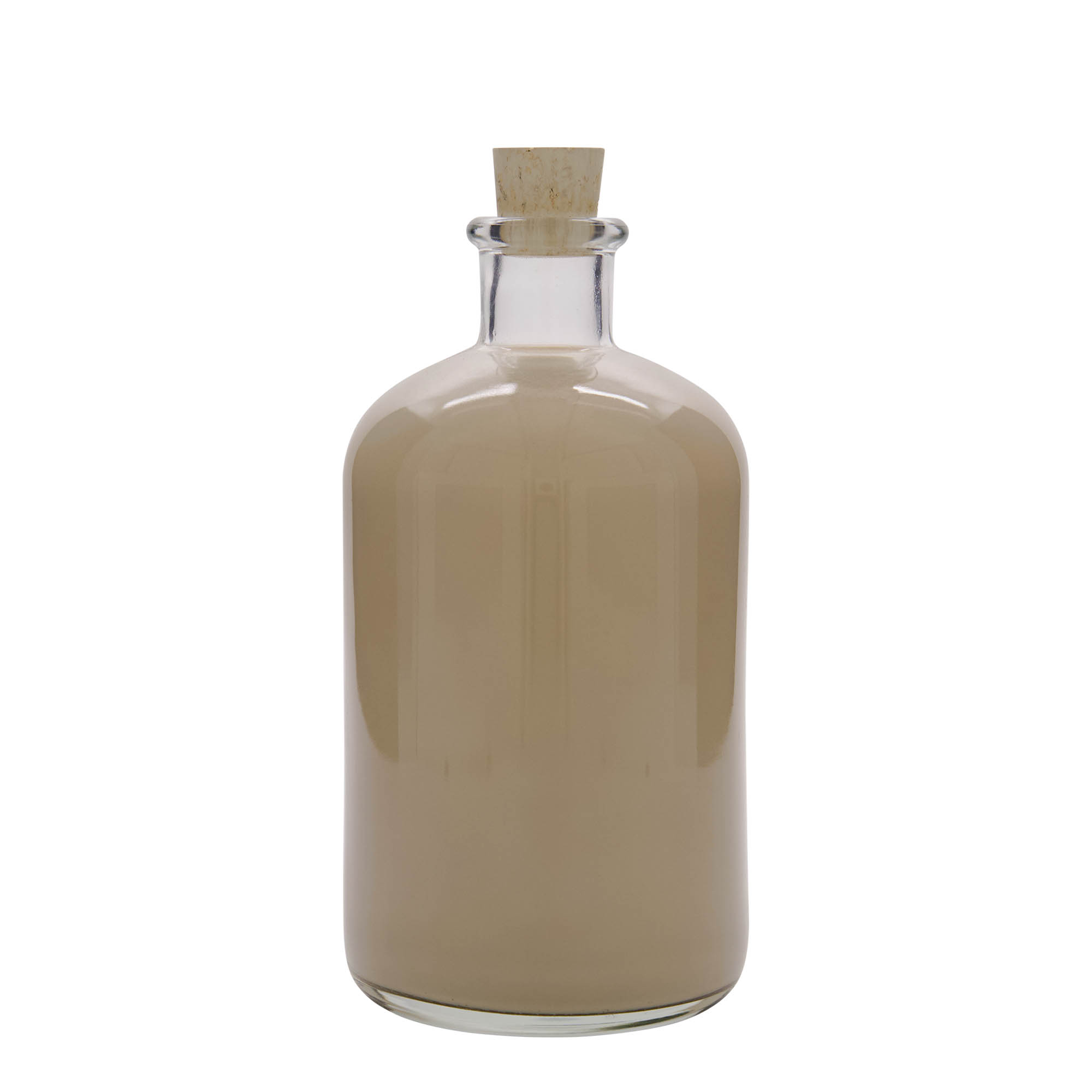 Bouteille en verre apothicaire 1 000 ml, bouchage: bouchon