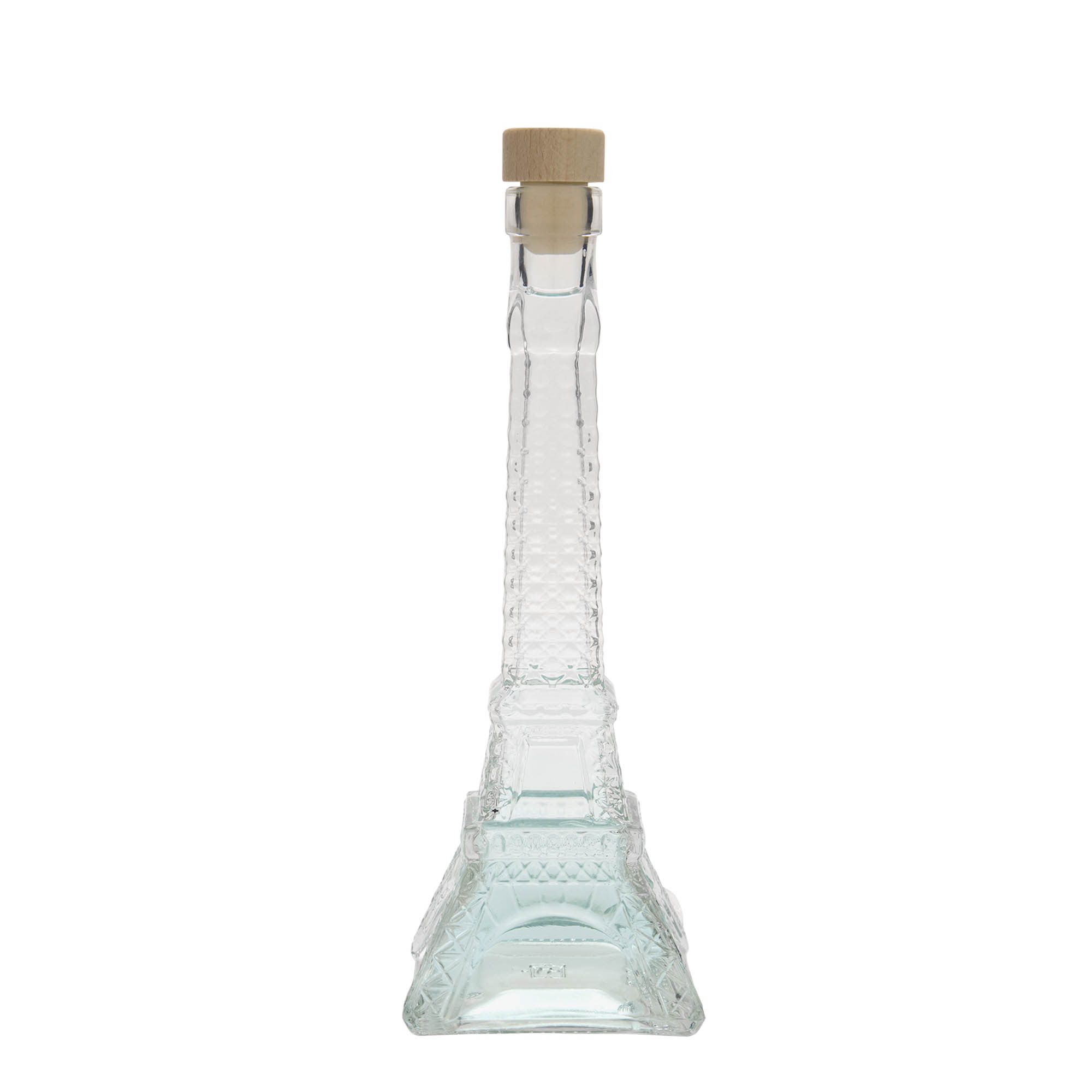 Glazen fles 'Eiffeltoren', 200 ml, monding: kurk Glazen fles 'Eiffeltoren', 200 ml, monding: kurk