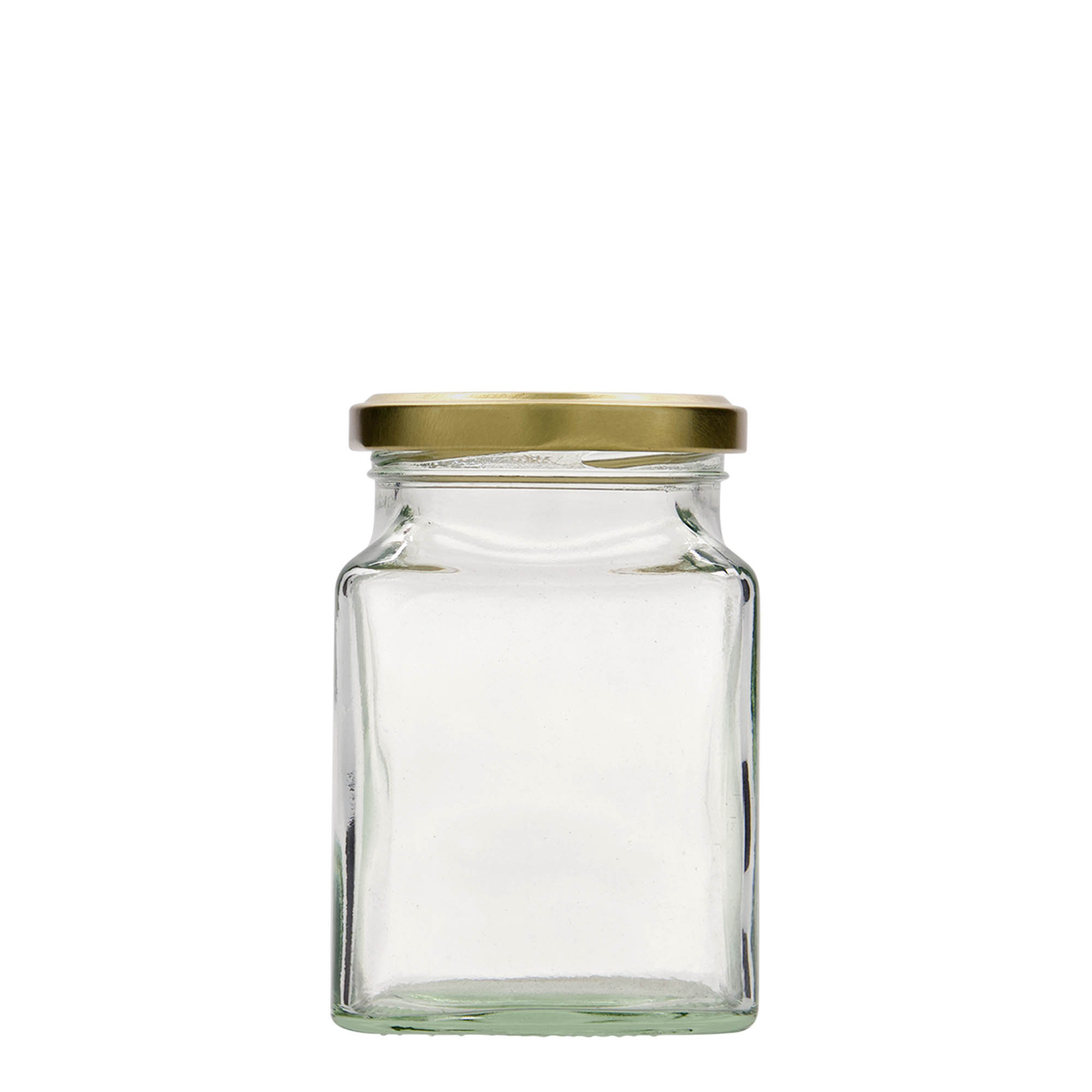 Vierkante pot, 314 ml, monding: twist-off (TO 63) Vierkante pot, 314 ml, monding: twist-off (TO 63)