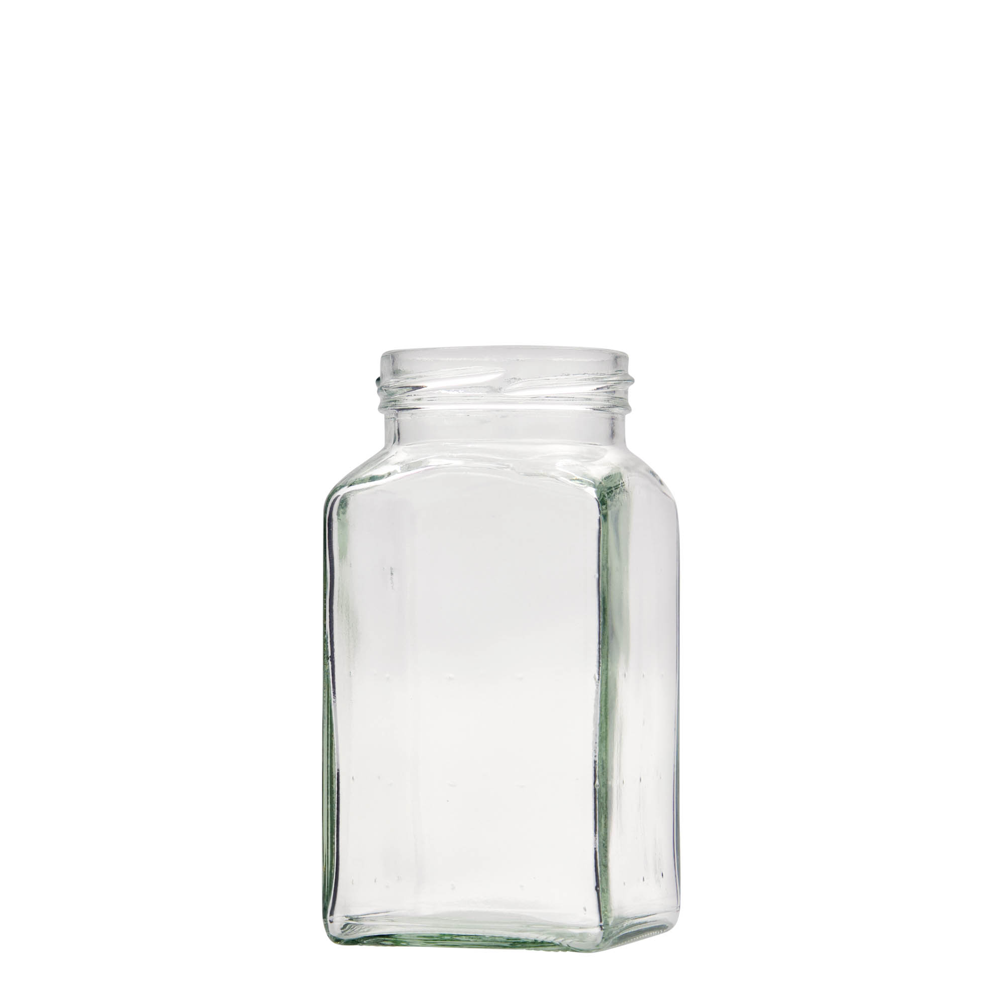 Vierkante pot, 312 ml, monding: twist-off (TO 58) Vierkante pot, 312 ml, monding: twist-off (TO 58)