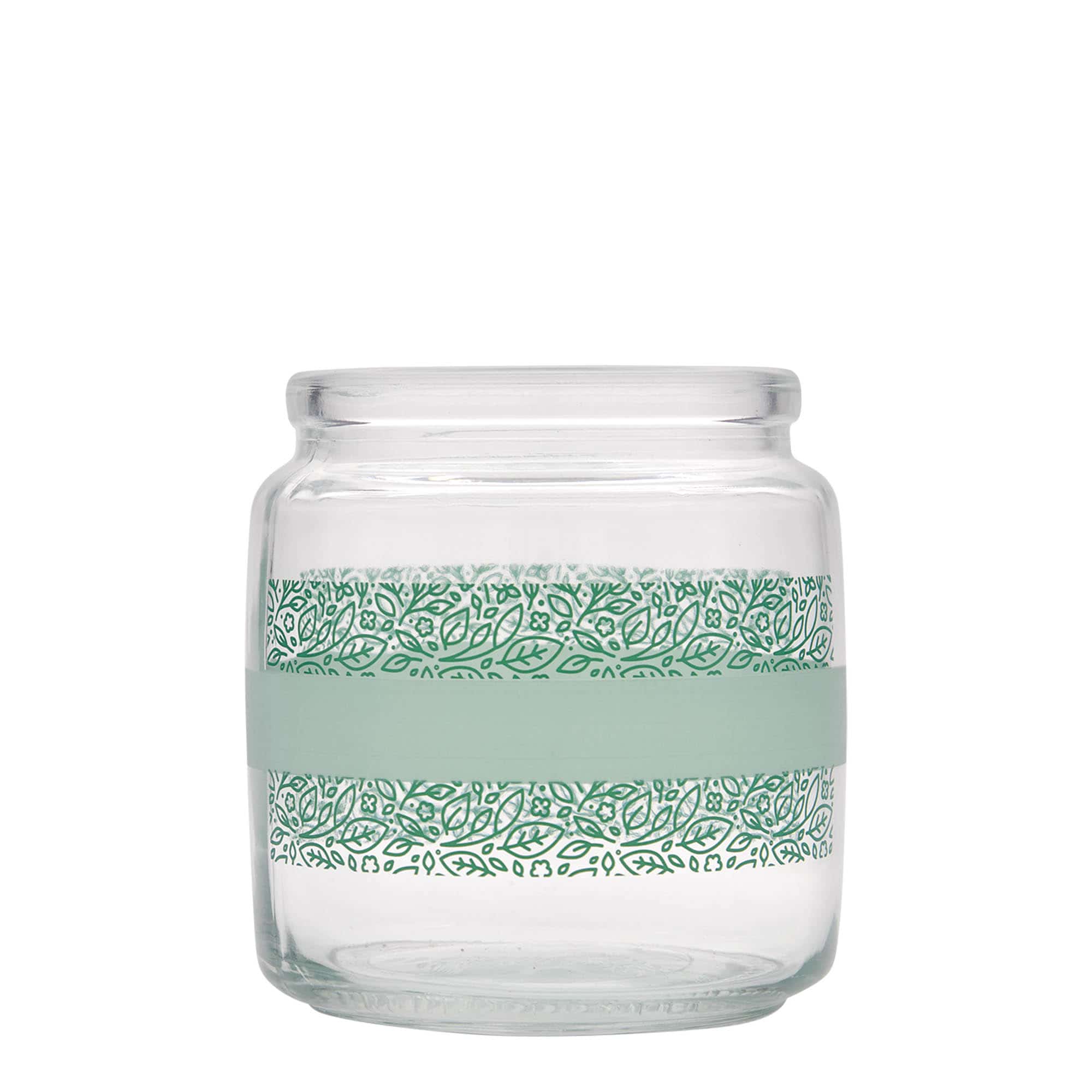 Bocal avec bouchon liège 750 ml 'Giara', motif : naturalmente verde, bouchage: bouchon Bocal avec bouchon liège 750 ml 'Giara', motif : naturalmente verde, bouchage: bouchon