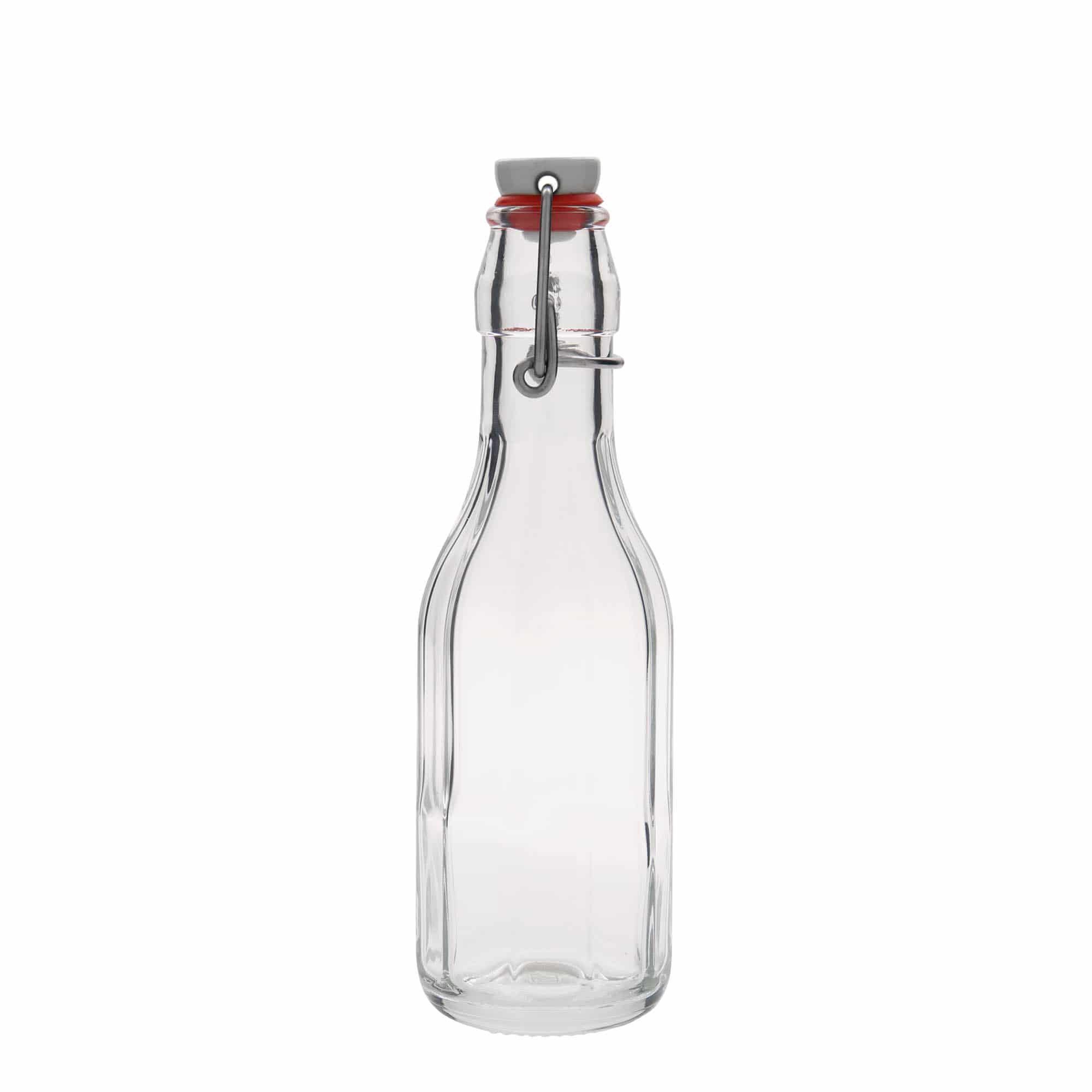 Bouteille en verre 250 ml « Bravo », décagonale, bouchage: bouchon mécanique