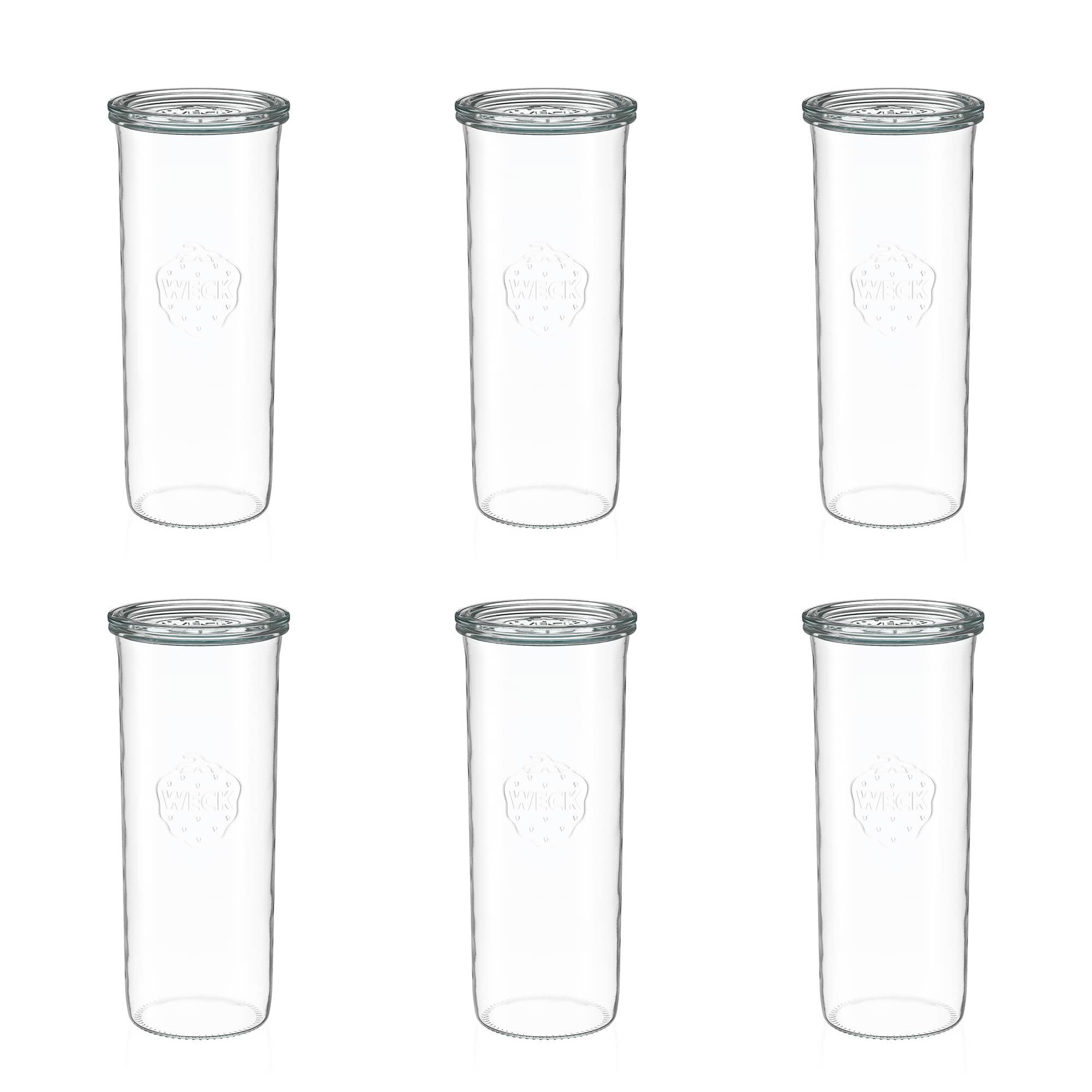 6x 1500 ml WECK-stortglas met glazen deksel RR 100