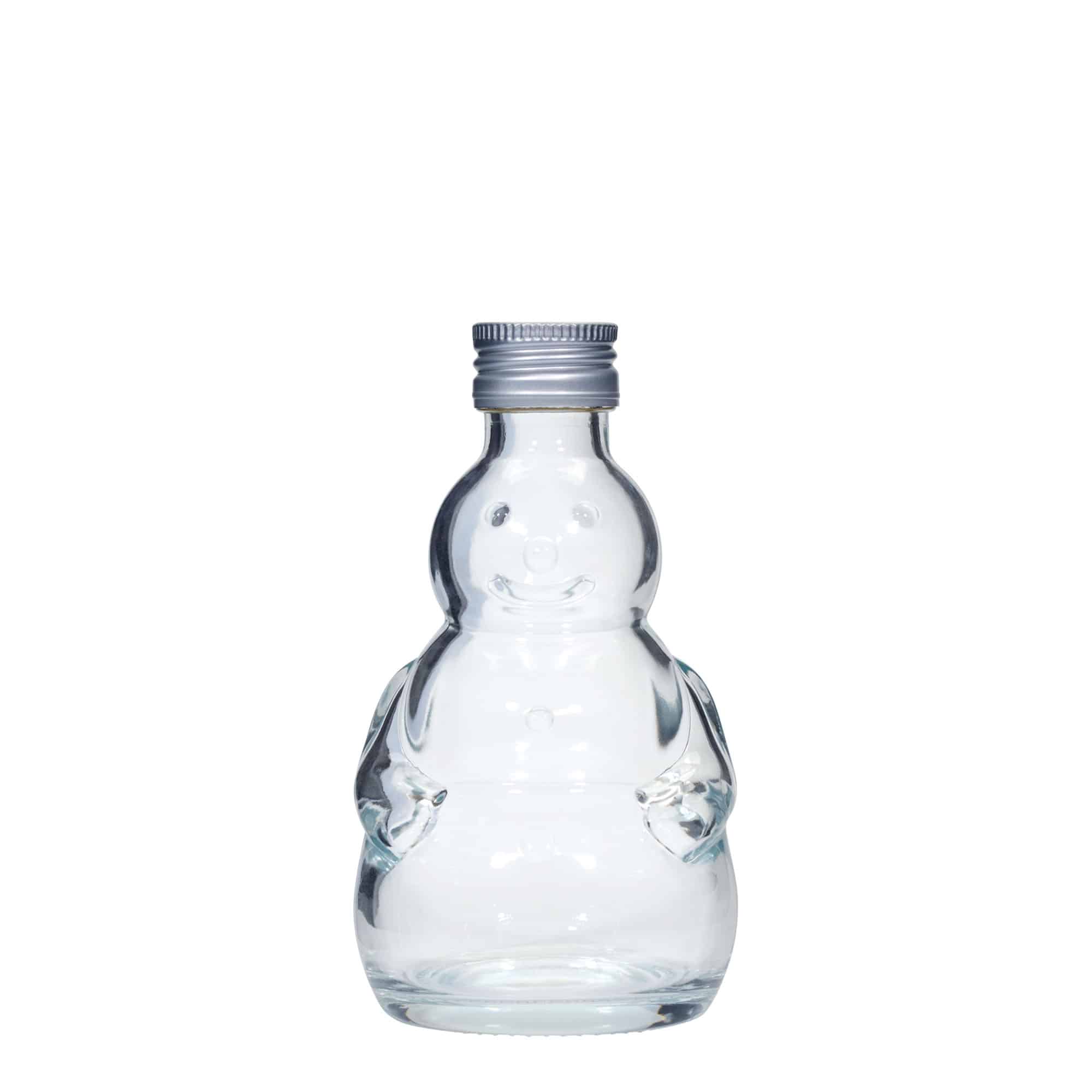200 ml glazen fles 'Sneeuwman', monding: PP 28