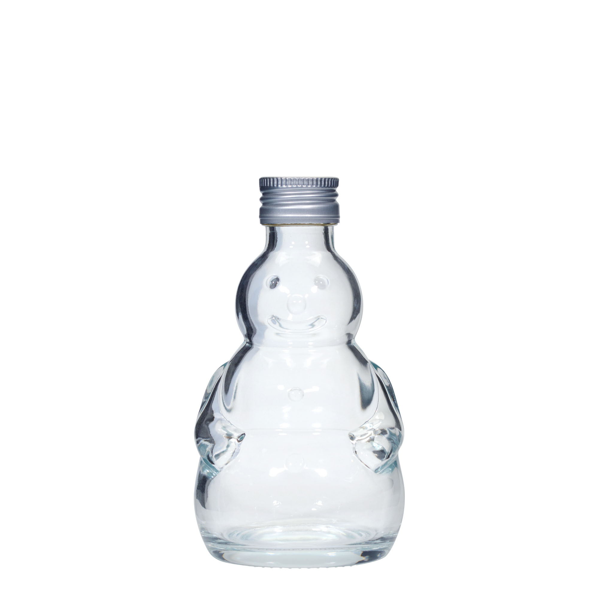 Bouteille en verre de 200 ml 'Bonhomme de neige', bouchage: PP 28