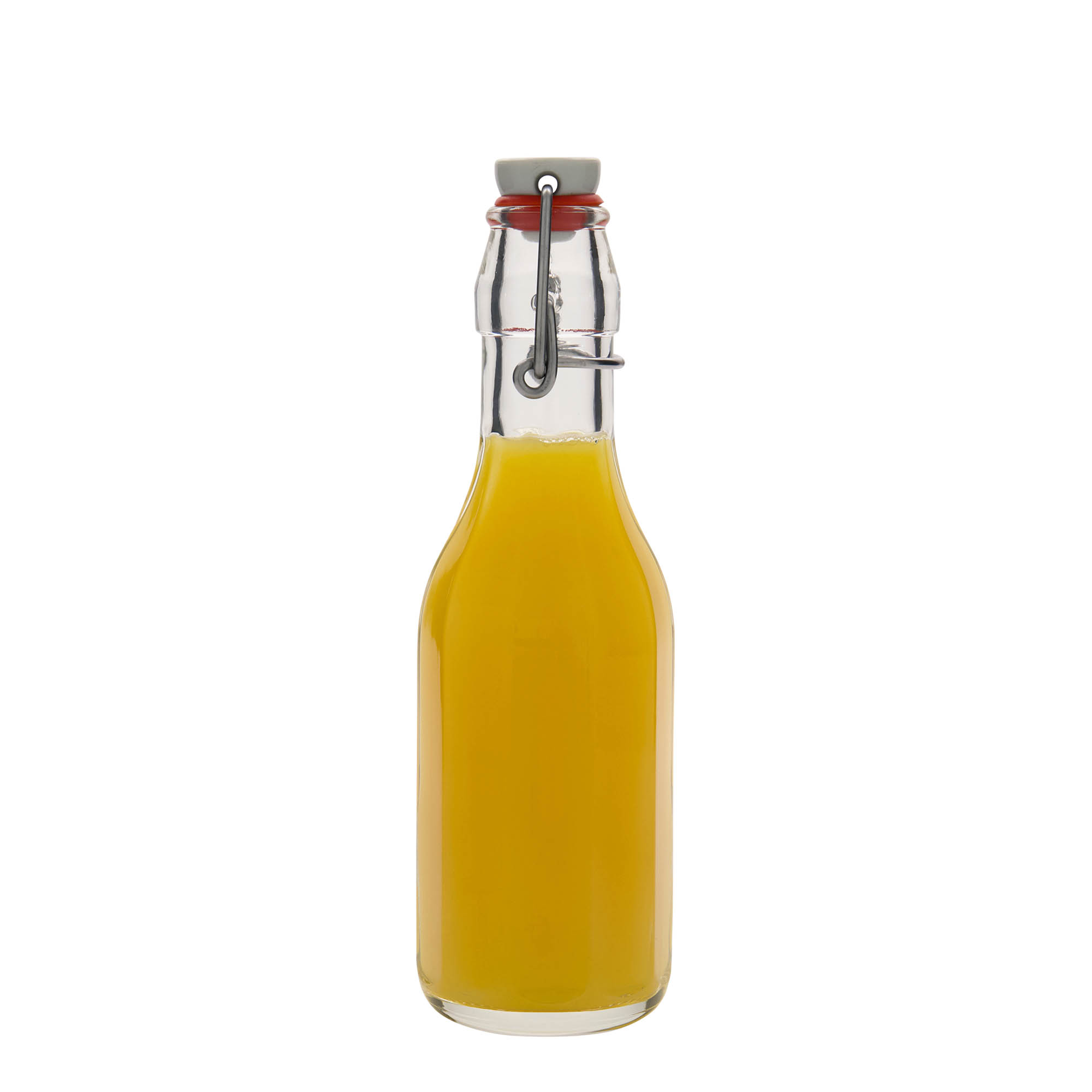 Glazen fles 'Bravo', 250 ml, tienhoekig, monding: beugelsluiting Glazen fles 'Bravo', 250 ml, tienhoekig, monding: beugelsluiting