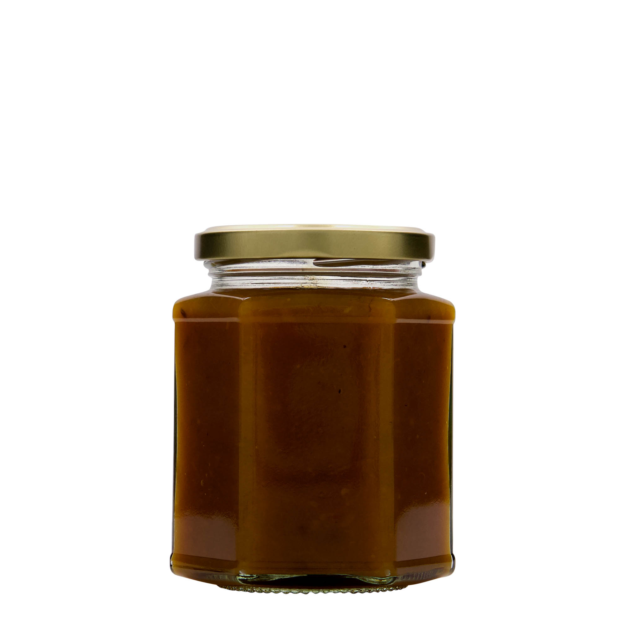 Bocal hexagonal 324 ml, bouchage: Twist-Off (TO 66) Bocal hexagonal 324 ml, bouchage: Twist-Off (TO 66)
