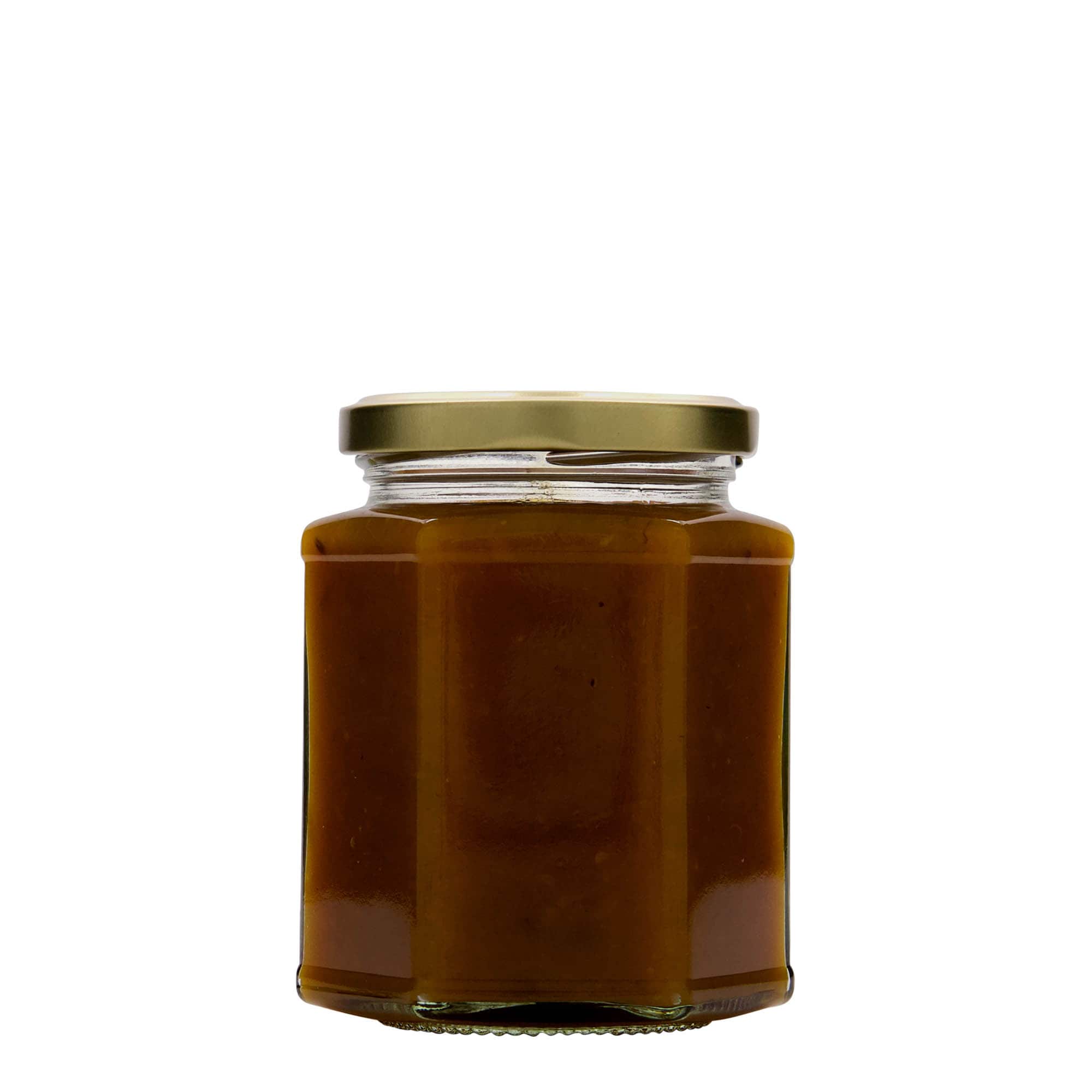 Hexagonale pot, 324 ml, monding: twist-off (TO 66)