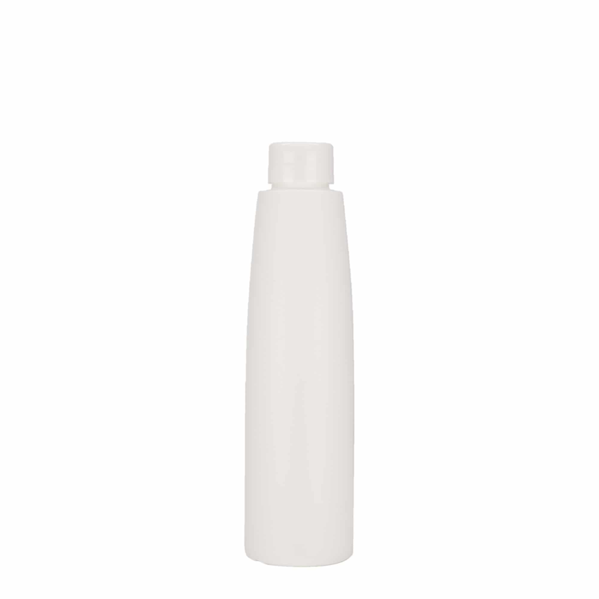 Plastic fles 'Donald', 200 ml, HDPE, wit, monding: 24/410
