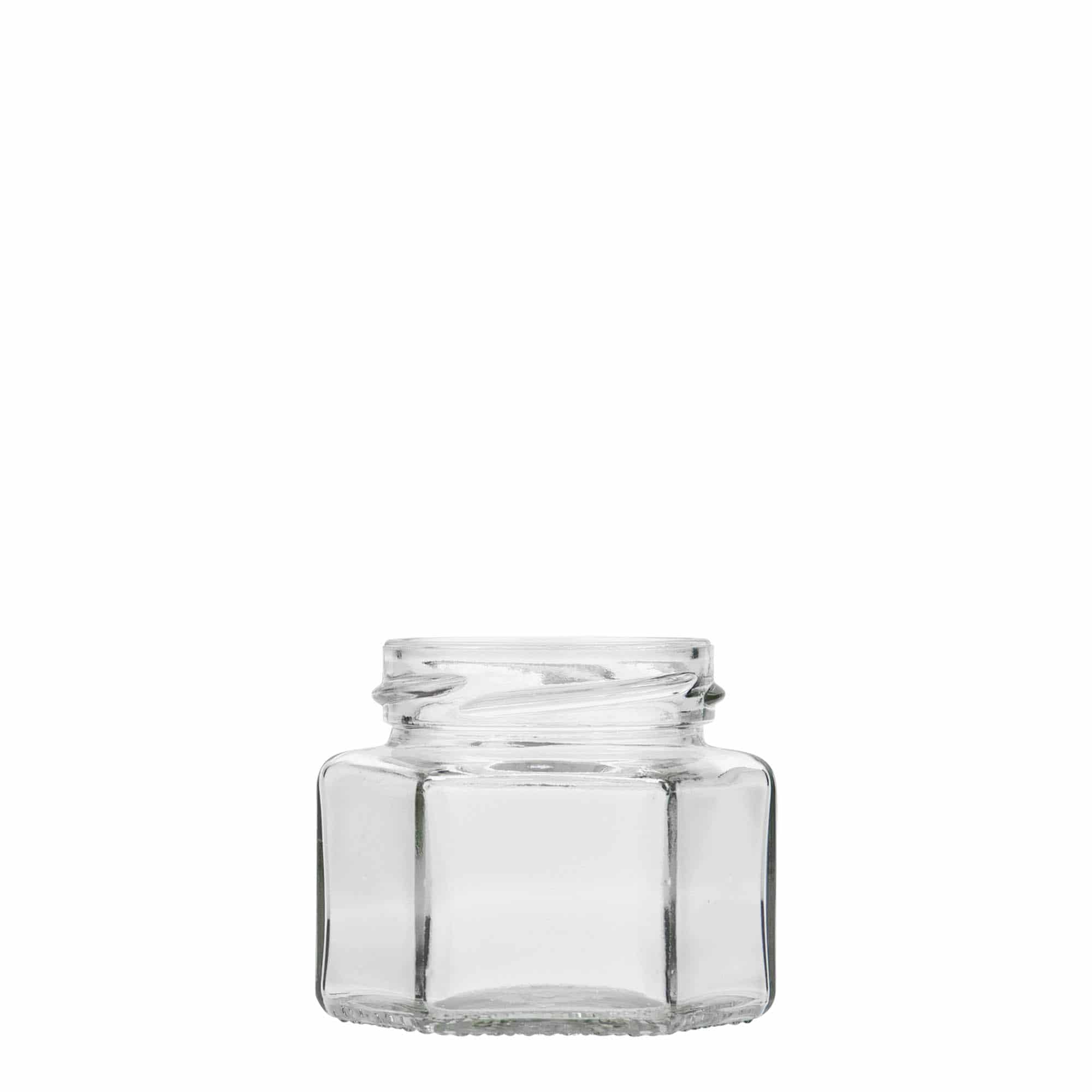 Hexagonale pot, 106 ml, monding: twist-off (TO 53) Hexagonale pot, 106 ml, monding: twist-off (TO 53)