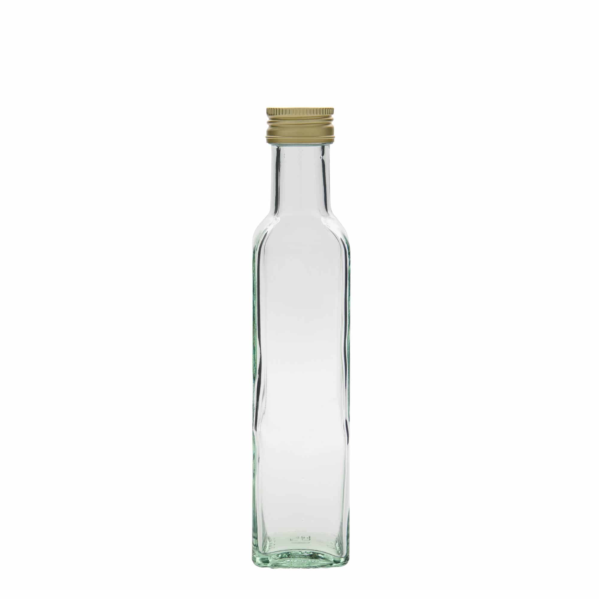 Glazen fles 'Marasca', 250 ml, vierkant, monding: PP 31,5