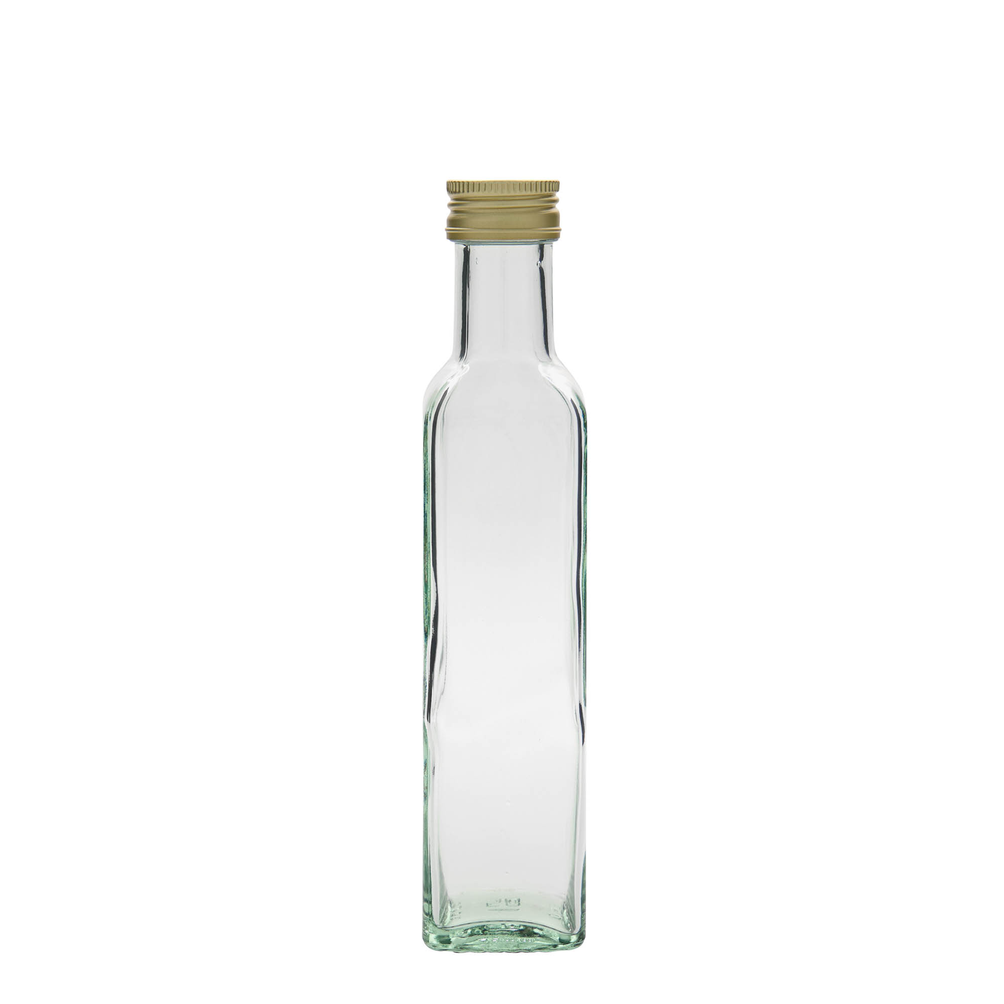 Bouteille en verre 250 ml 'Marasca', carrée, bouchage: PP 31,5 Bouteille en verre 250 ml 'Marasca', carrée, bouchage: PP 31,5