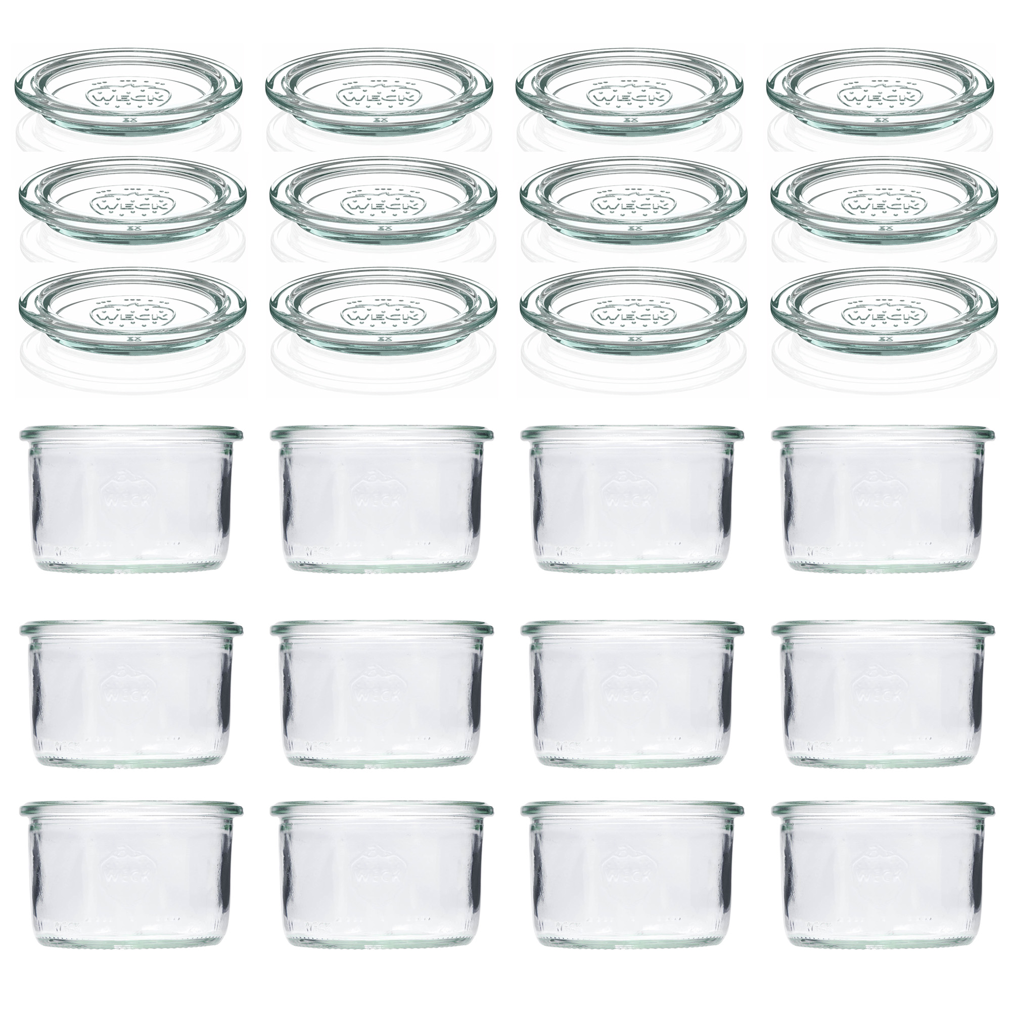12x 200 ml WECK-stortglas met glazen deksel RR 80