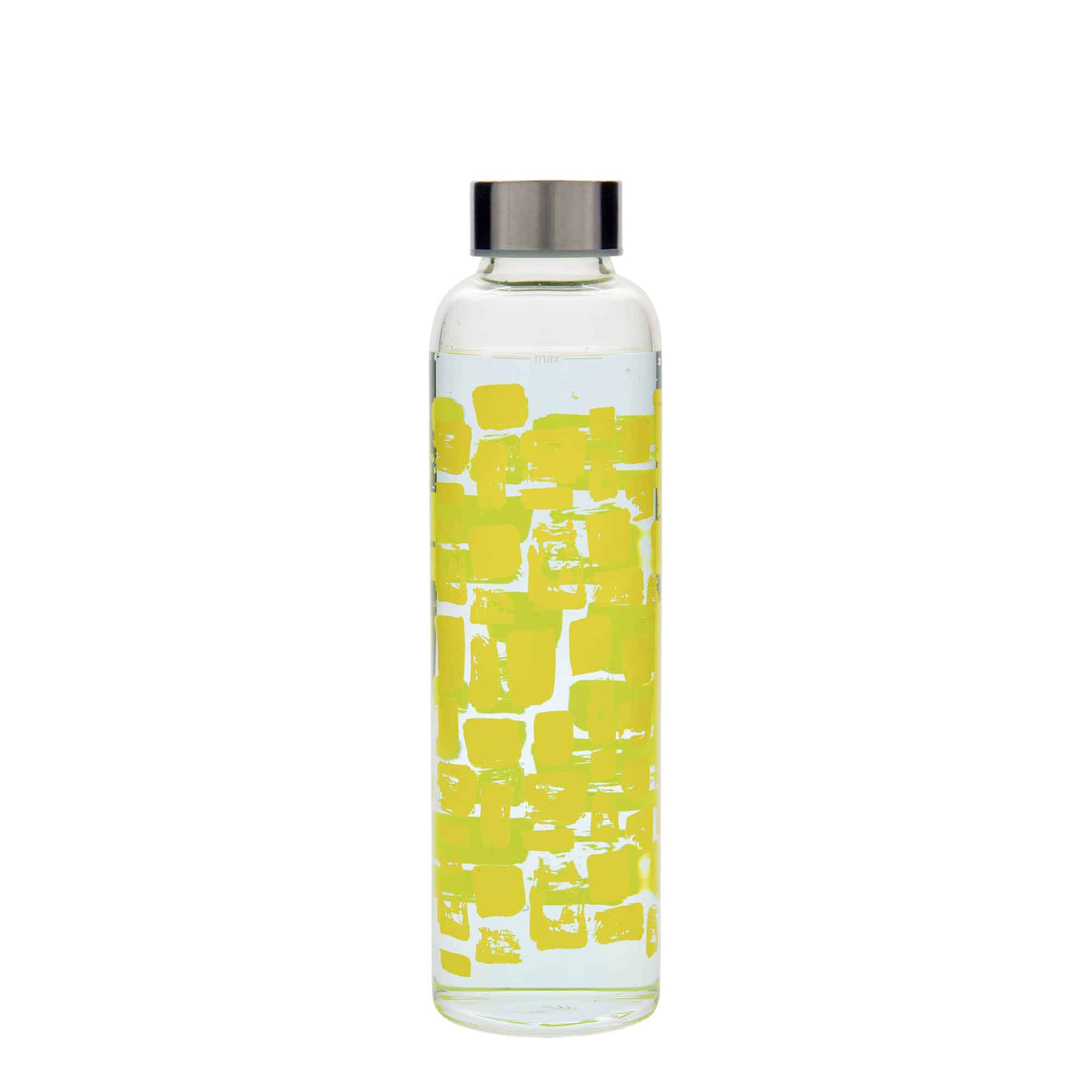 Drinkfles 'Perseus', 500 ml, motief: Gele rechthoeken, monding: schroefsluiting