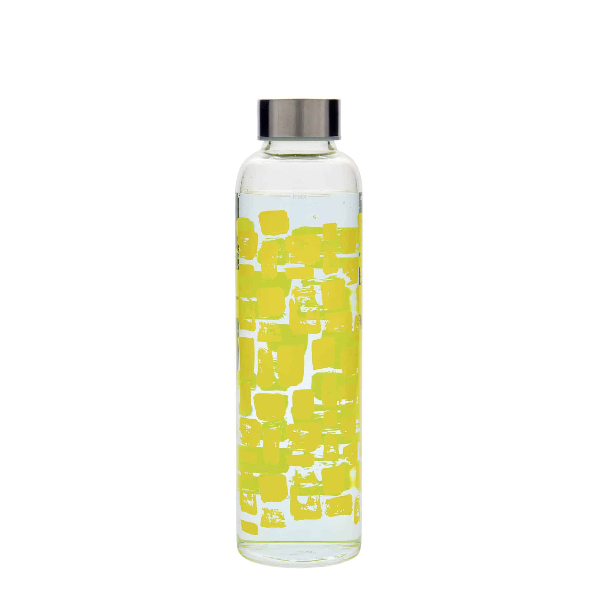 Drinkfles 'Perseus', 500 ml, motief: Gele rechthoeken, monding: schroefsluiting Drinkfles 'Perseus', 500 ml, motief: Gele rechthoeken, monding: schroefsluiting
