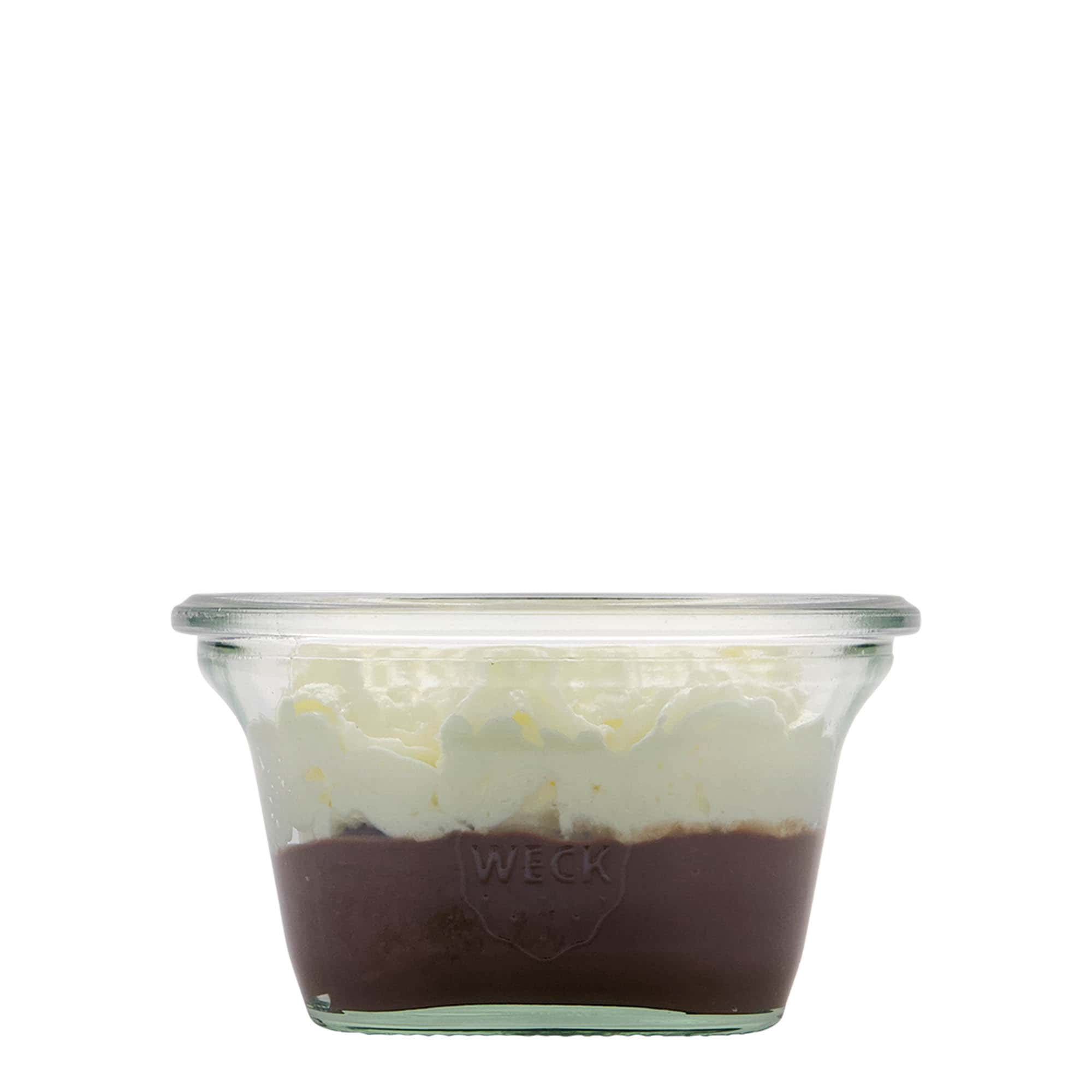 WECK-Quadropot, 290 ml, vierkant, monding: ronde rand WECK-Quadropot, 290 ml, vierkant, monding: ronde rand