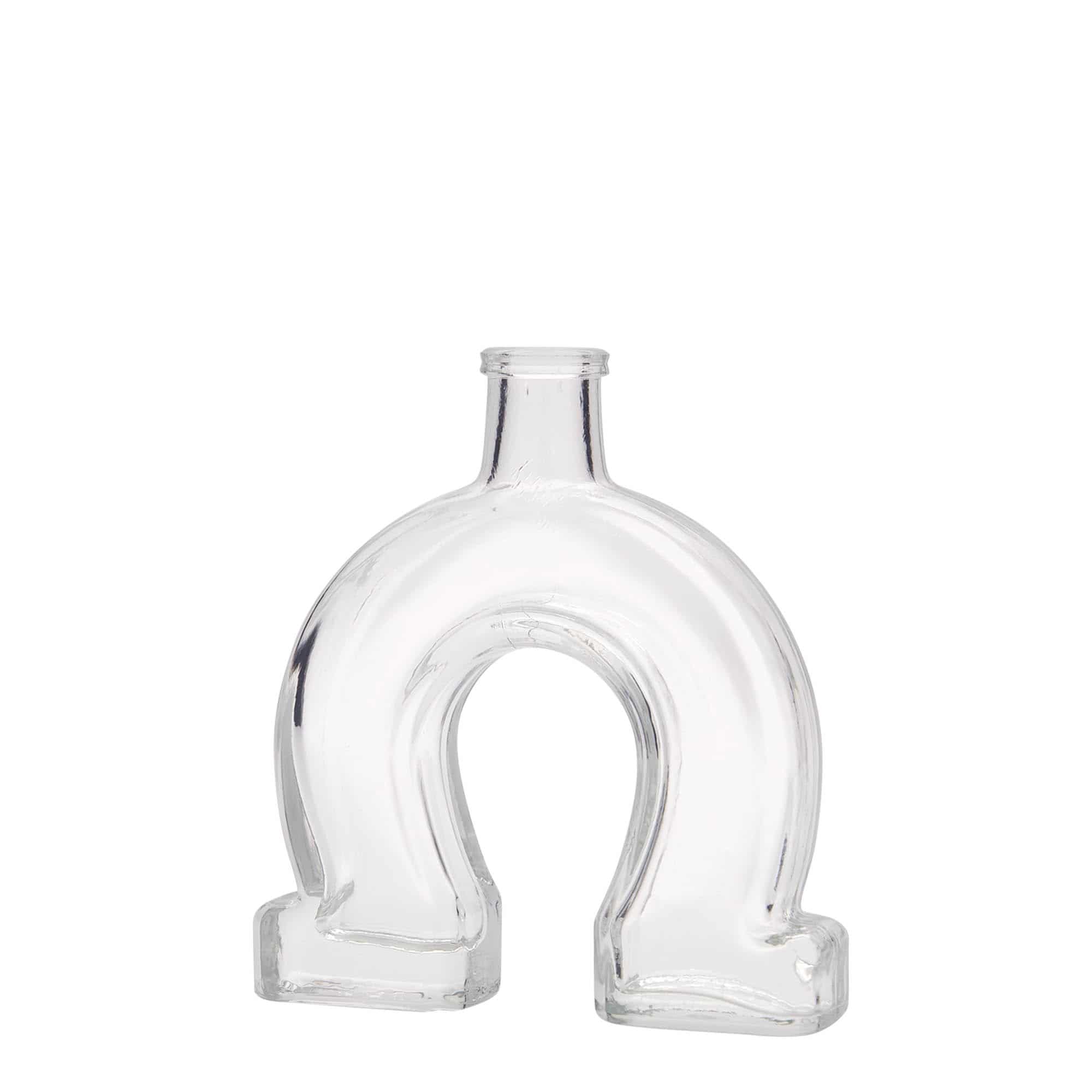 Glazen fles 'Hoefijzer', 100 ml, monding: kurk