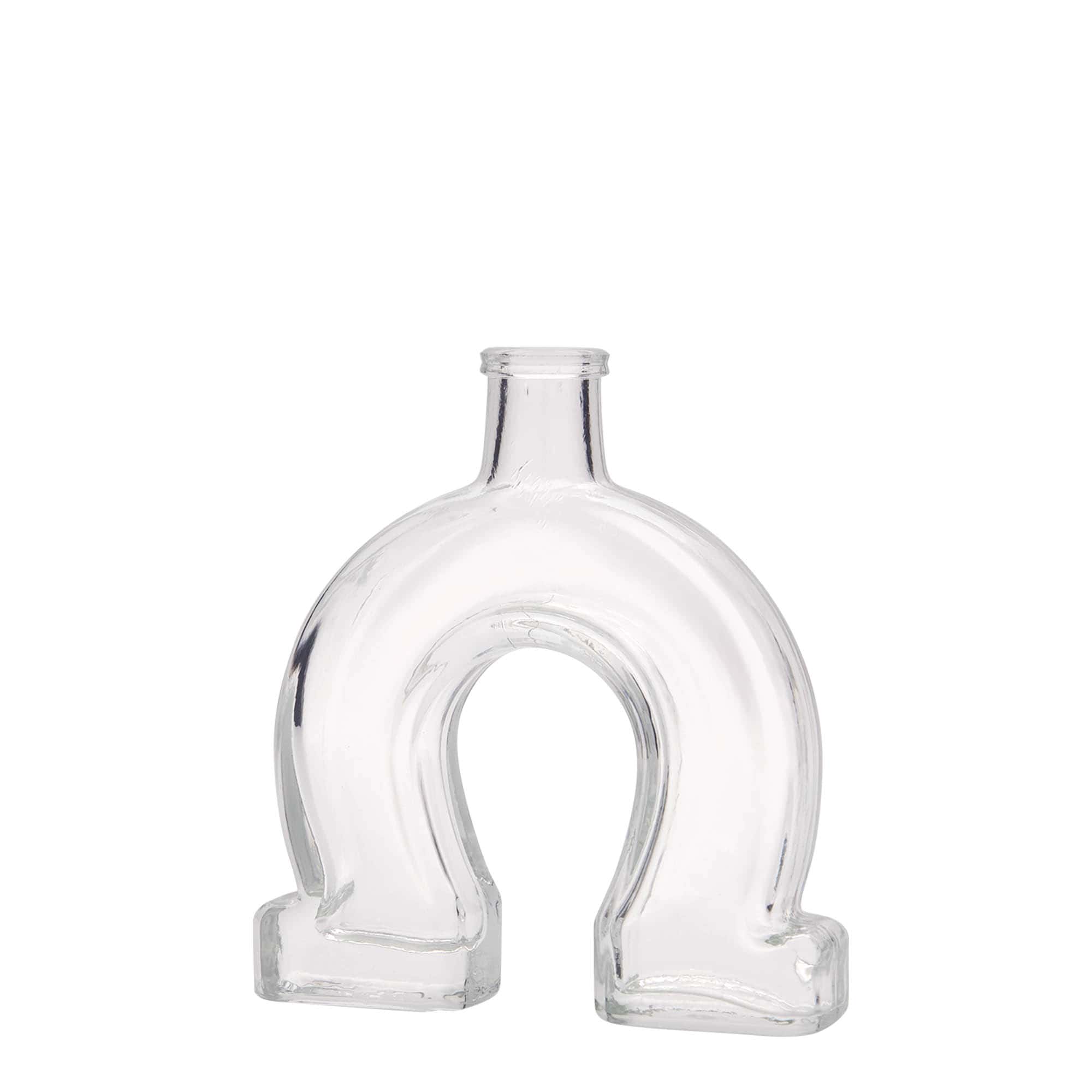 Glazen fles 'Hoefijzer', 100 ml, monding: kurk Glazen fles 'Hoefijzer', 100 ml, monding: kurk
