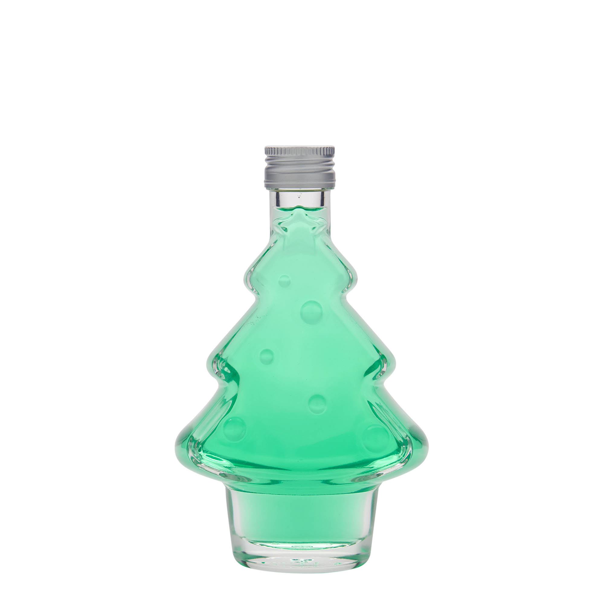 Glazen fles 'Dennenboom', 200 ml, monding: PP 28 Glazen fles 'Dennenboom', 200 ml, monding: PP 28