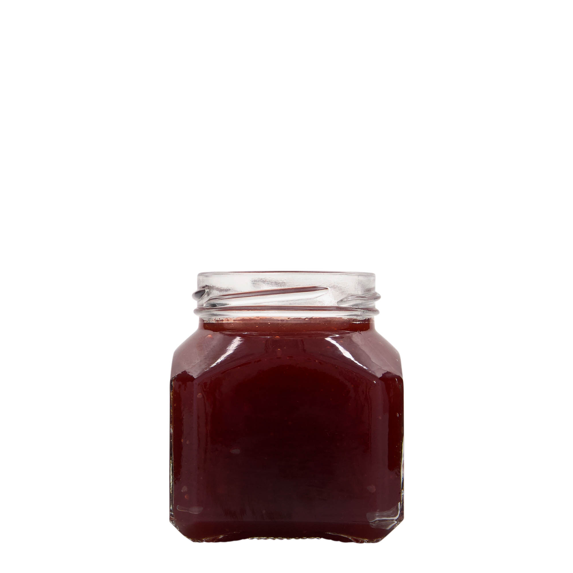 Vierkante pot 'Milaan', 212 ml, monding: twist-off (TO 58) Vierkante pot 'Milaan', 212 ml, monding: twist-off (TO 58)