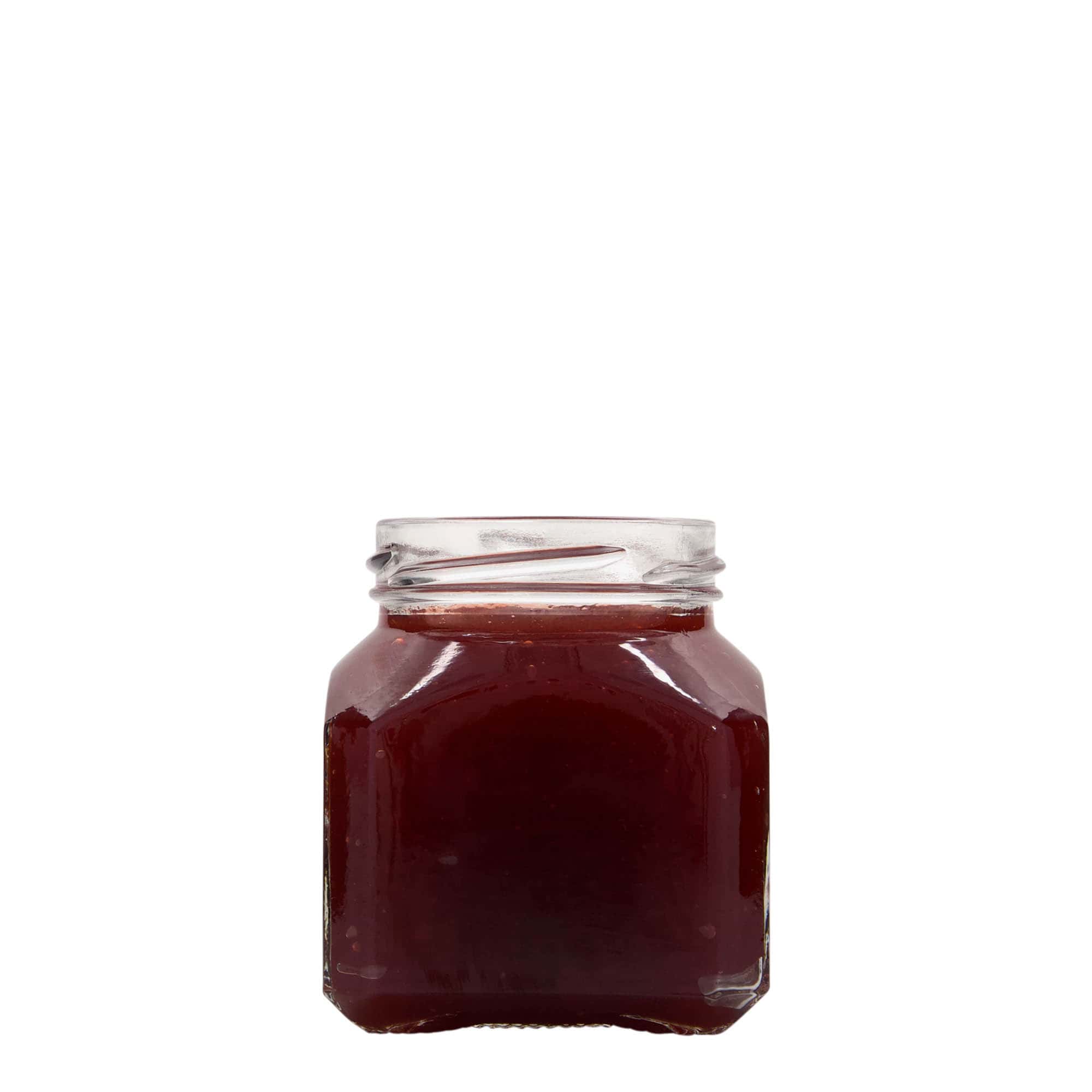 Vierkante pot 'Milaan', 212 ml, monding: twist-off (TO 58) Vierkante pot 'Milaan', 212 ml, monding: twist-off (TO 58)