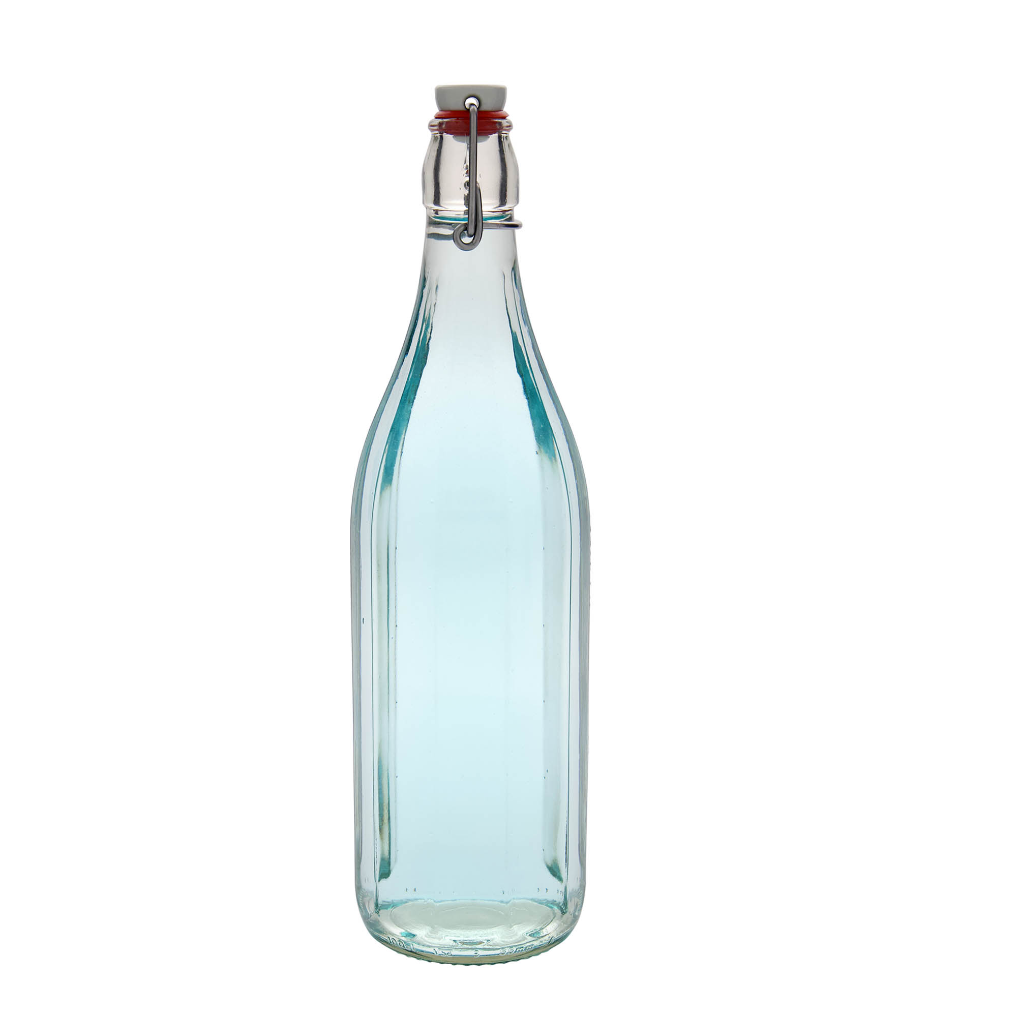 Bouteille en verre 1 000 ml « Bravo », décagonale, bouchage: bouchon mécanique Bouteille en verre 1 000 ml « Bravo », décagonale, bouchage: bouchon mécanique