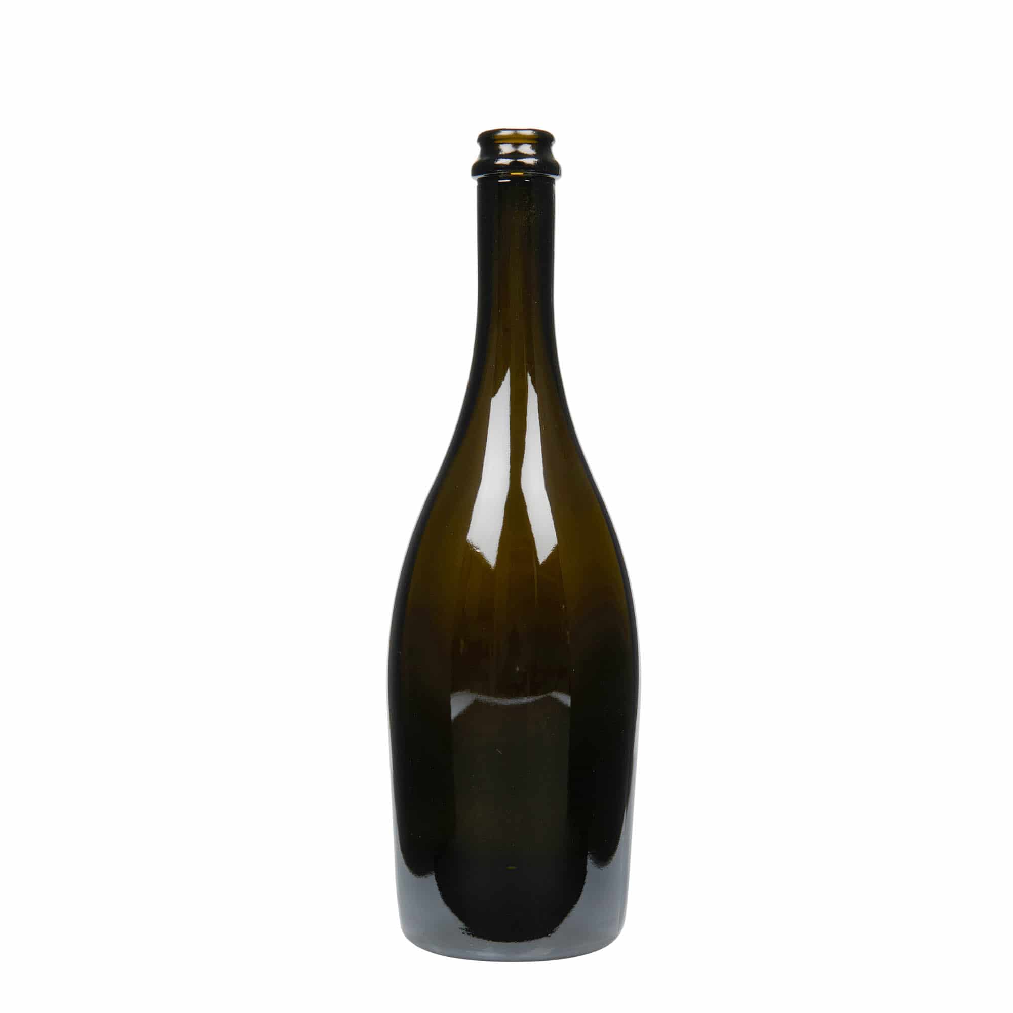 Champagnefles 'Carmen', 750 ml, glas, antiekgroen, monding: kroonkurk Champagnefles 'Carmen', 750 ml, glas, antiekgroen, monding: kroonkurk