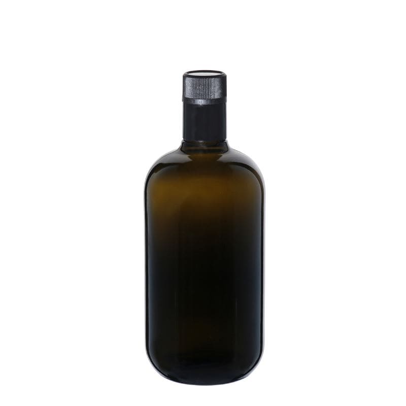 Bouteille de vinaigre / d’huile 750 ml 'Biolio', verre, vert antique, bouchage: DOP