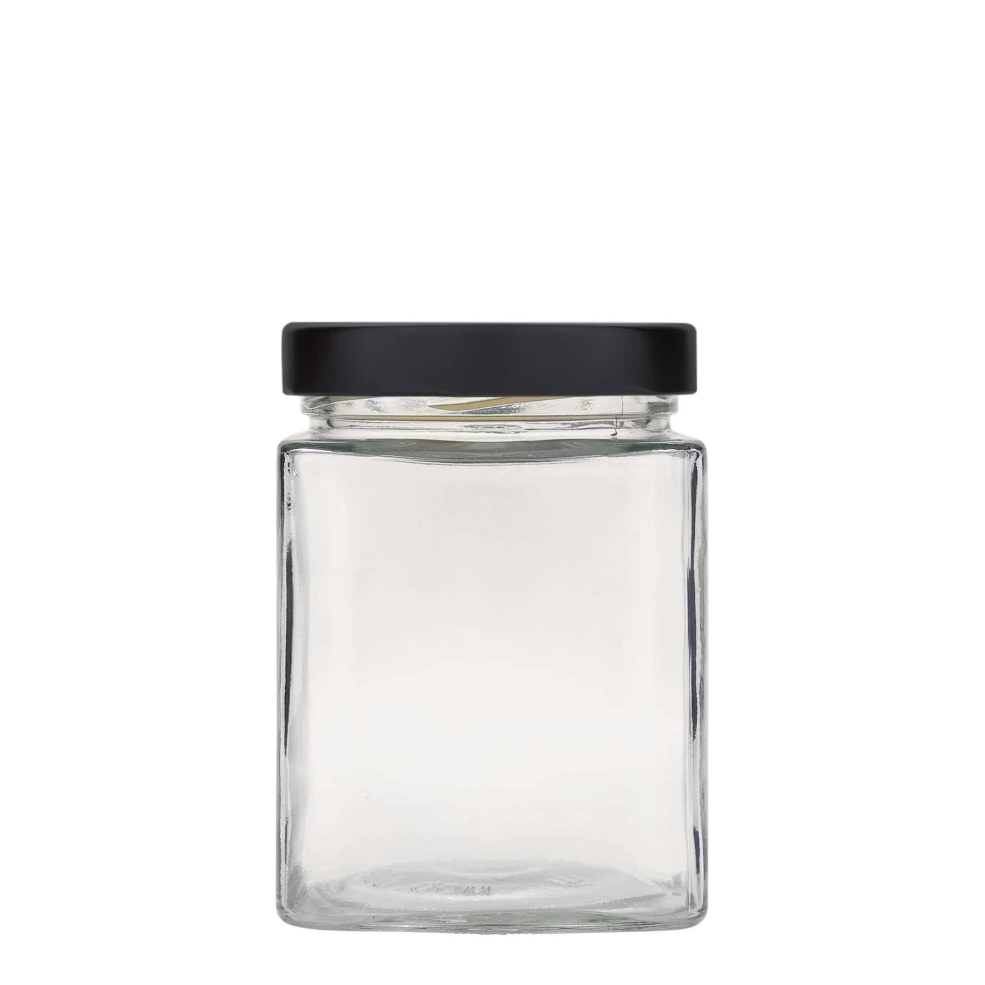 Bocal carré 580 ml « Ikarus », bouchage: Deep-Twist-Off (DTO 82)