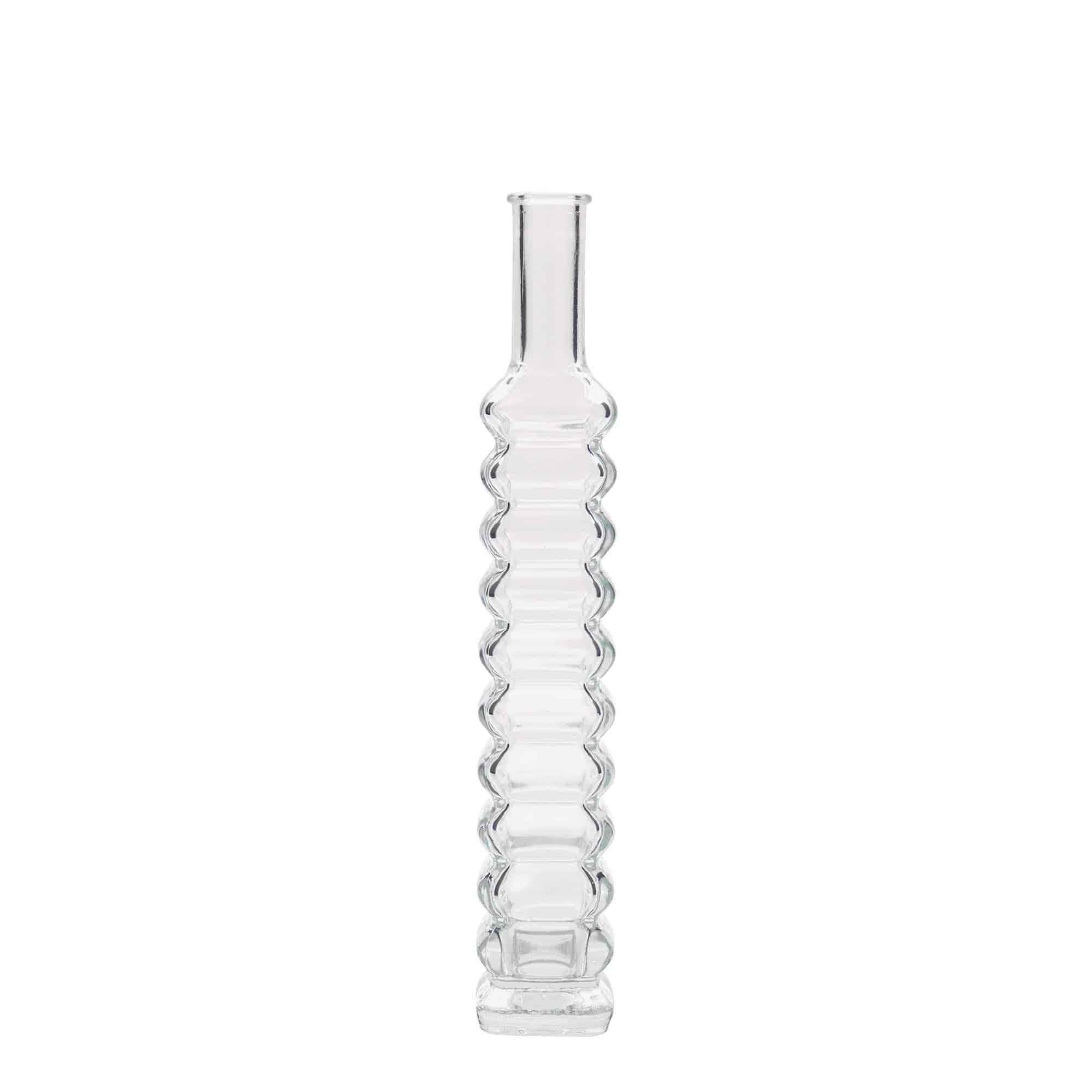 Glazen fles 'Roma', 100 ml, vierkant, monding: kurk Glazen fles 'Roma', 100 ml, vierkant, monding: kurk
