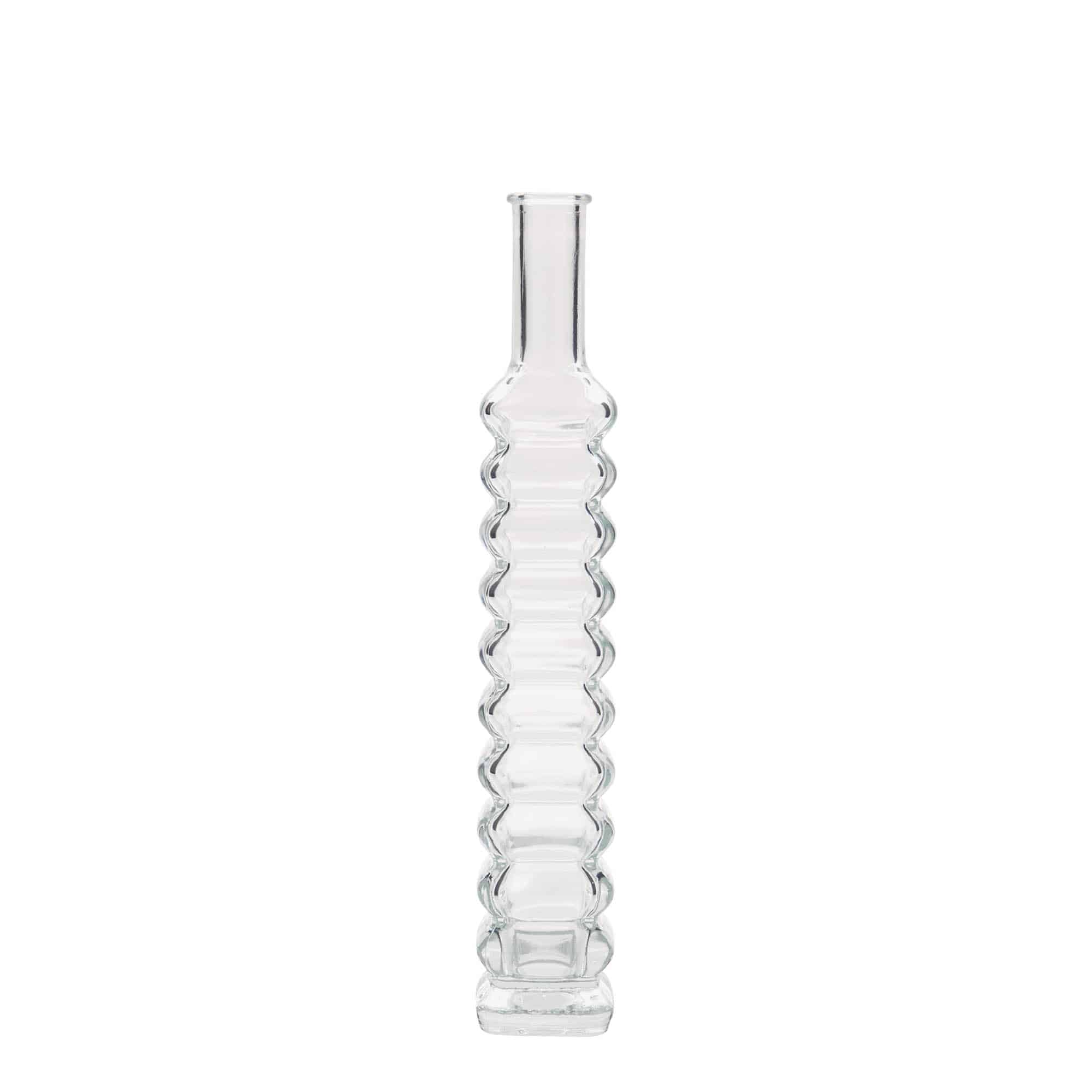Bouteille en verre 100 ml 'Roma', carrée, bouchage: bouchon