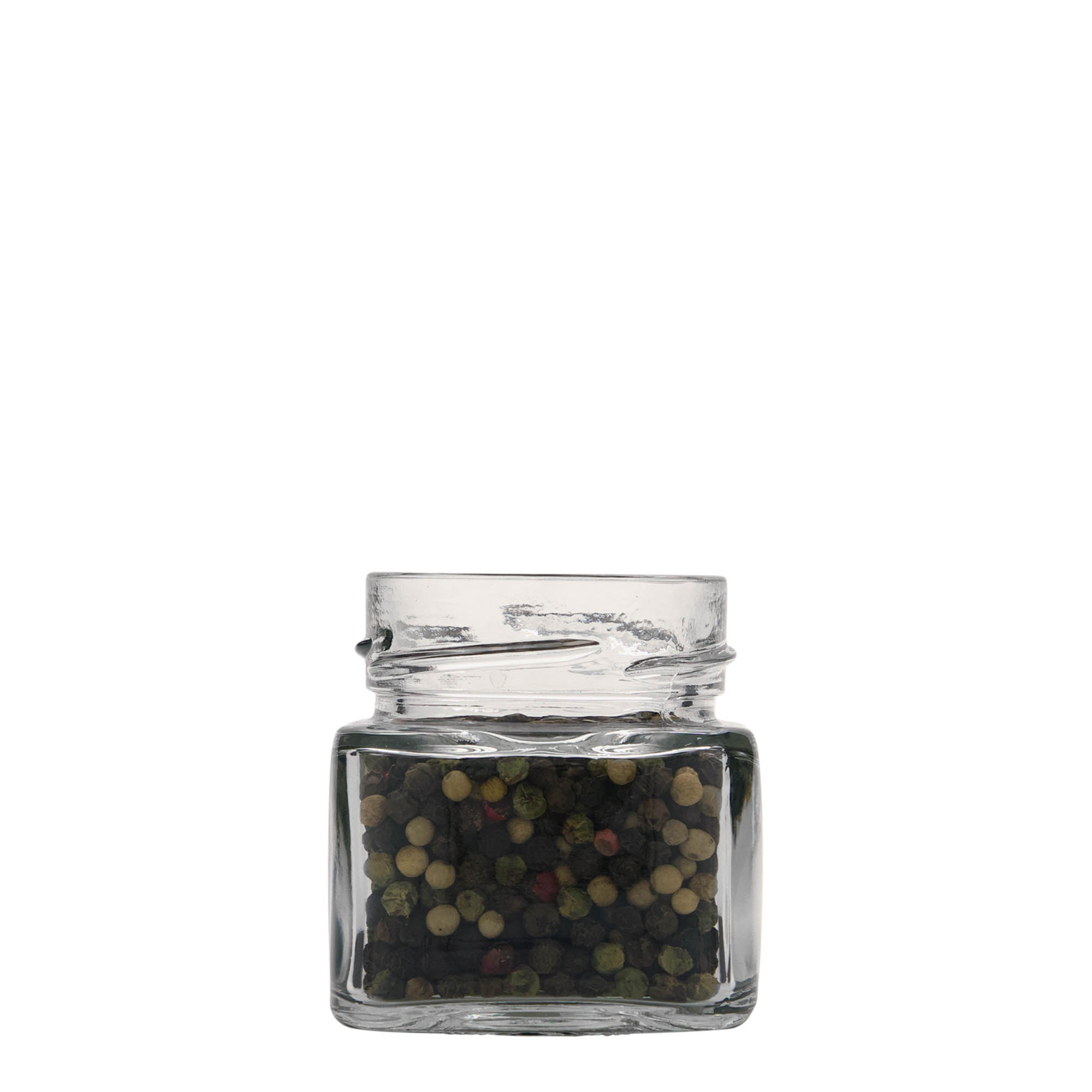 Vierkante pot 'Ikarus', 106 ml, monding: deep-twist-off (DTO 58) Vierkante pot 'Ikarus', 106 ml, monding: deep-twist-off (DTO 58)