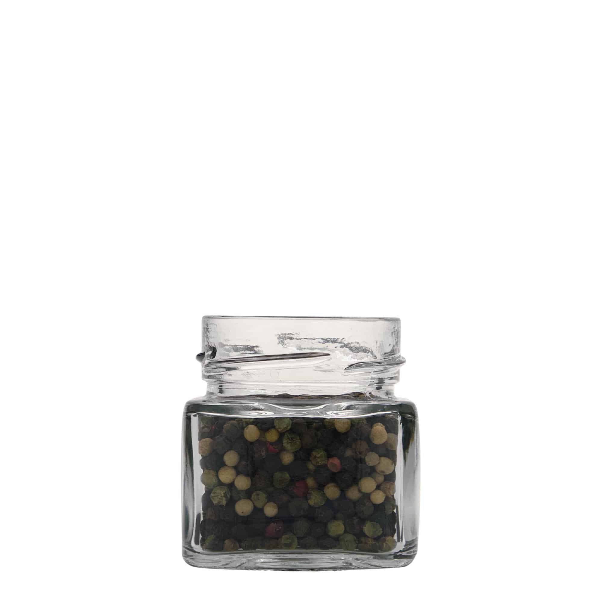 Bocal carré 106 ml « Ikarus », bouchage: Deep-Twist-Off (DTO 58)