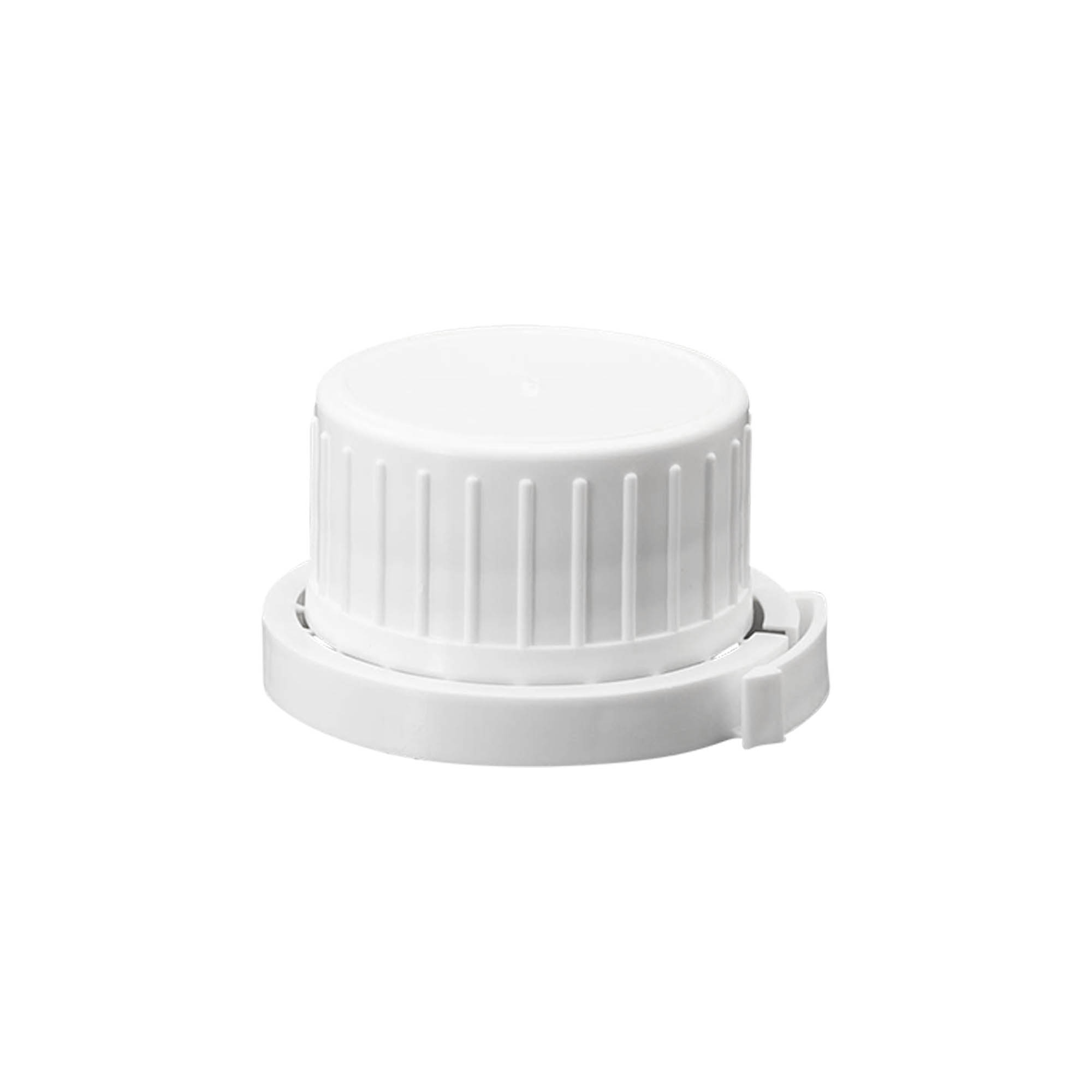 Schroefsluiting aluminium fles, PP-kunststof, wit, voor monding: DIN 32 Schroefsluiting aluminium fles, PP-kunststof, wit, voor monding: DIN 32