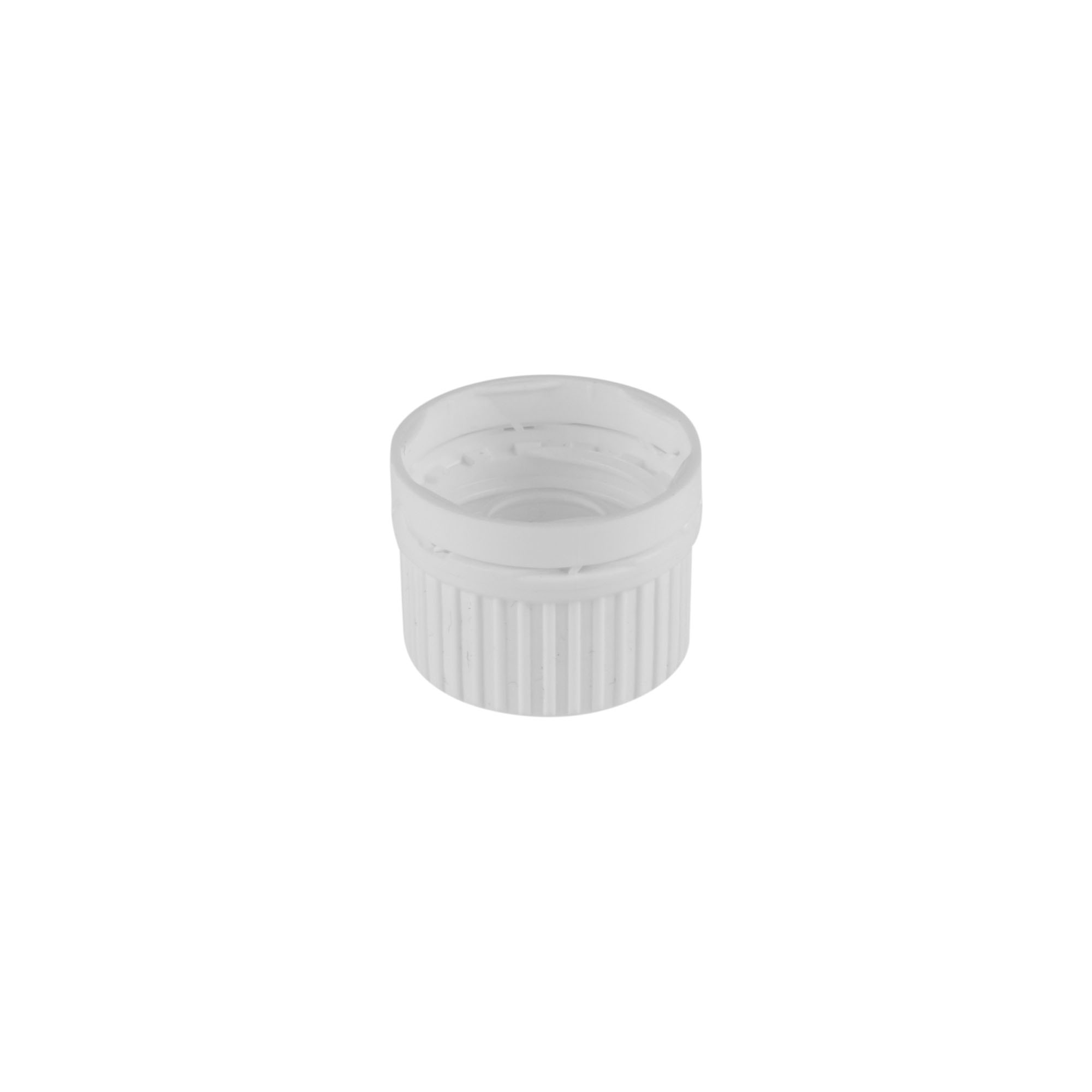 Bouchon à vis avec anneau verseur, plastique PE blanc, pour goulot : DIN 22 Bouchon à vis avec anneau verseur, plastique PE blanc, pour goulot : DIN 22