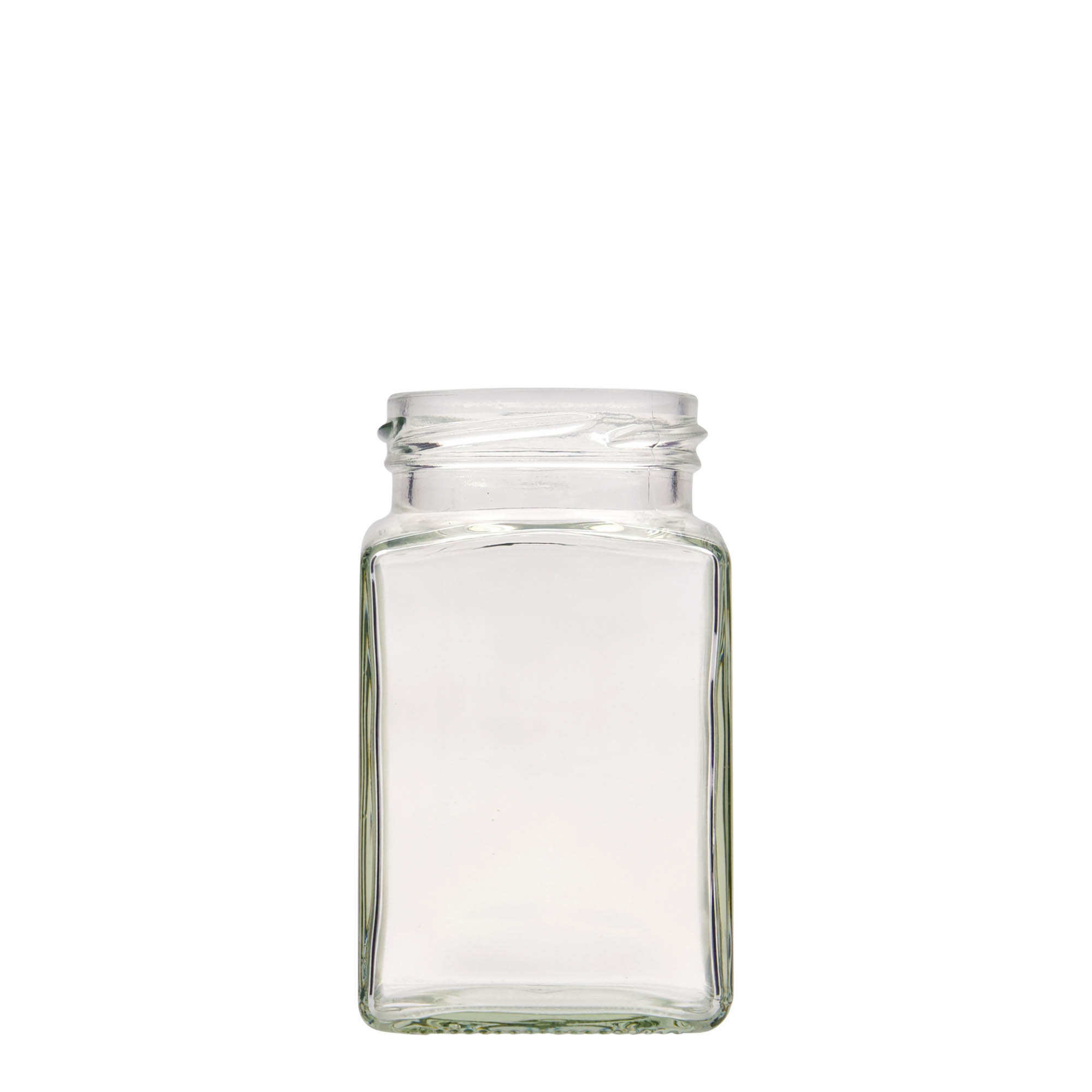 Vierkante pot, 260 ml, monding: twist-off (TO 58) Vierkante pot, 260 ml, monding: twist-off (TO 58)