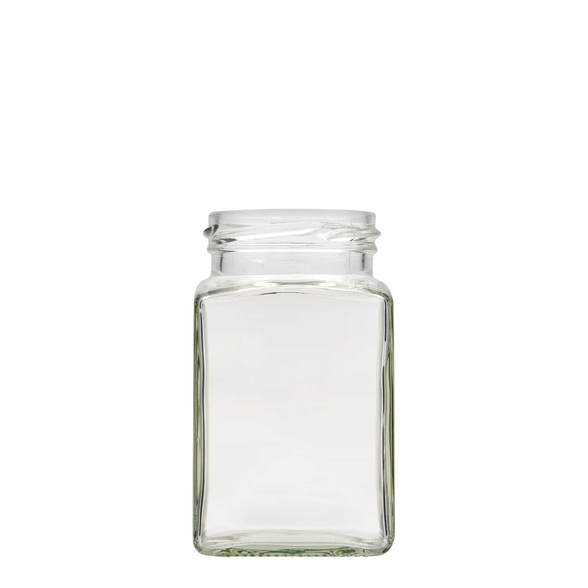 Vierkante pot, 260 ml, monding: twist-off (TO 58)