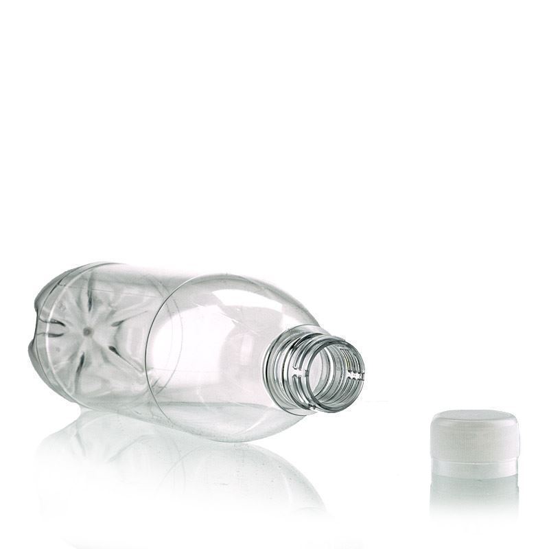 Petfles universeel, 500 ml, kunststof, monding: PCO28 Petfles universeel, 500 ml, kunststof, monding: PCO28