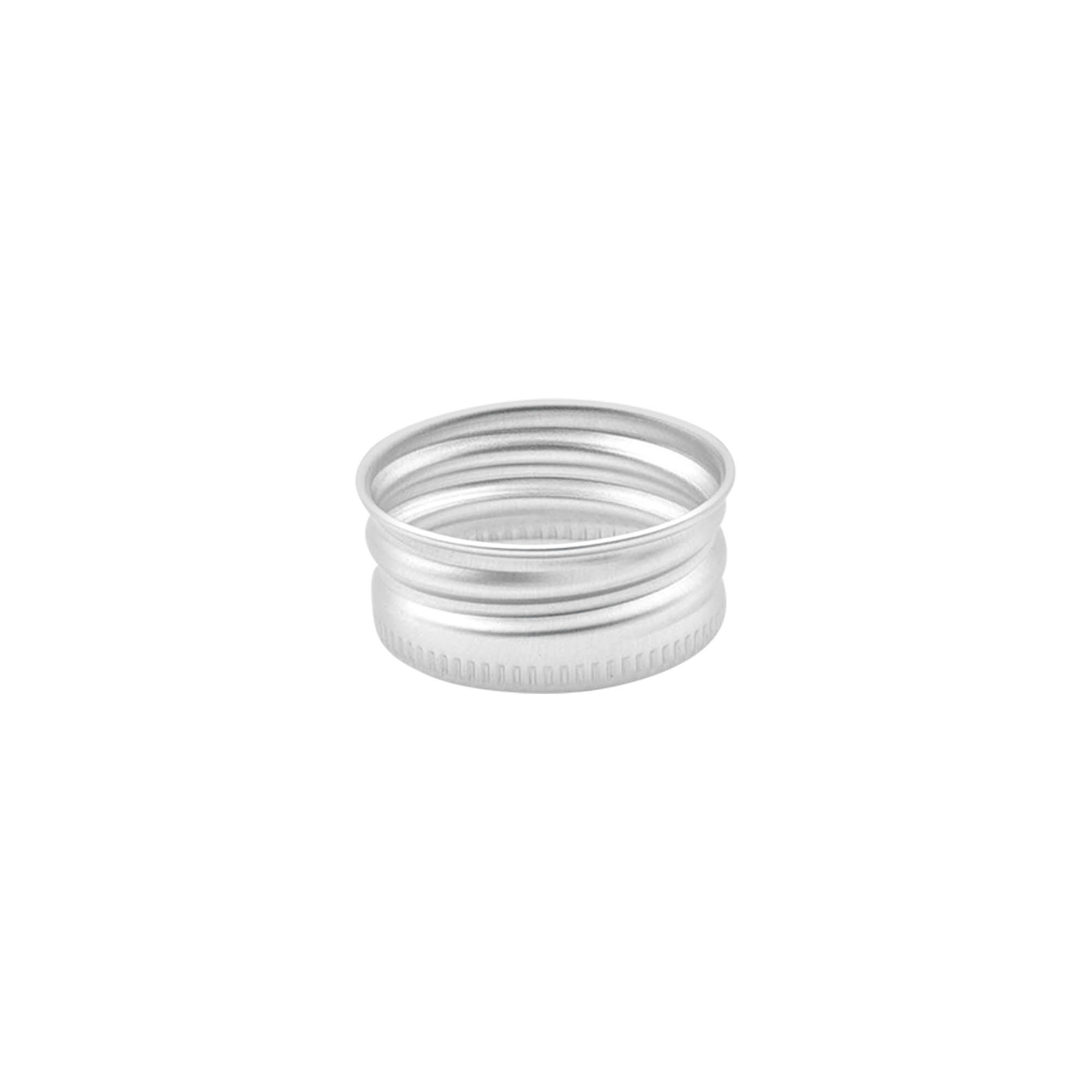 Schroefsluiting, metaal, zilver, voor monding: 28/410 Schroefsluiting, metaal, zilver, voor monding: 28/410