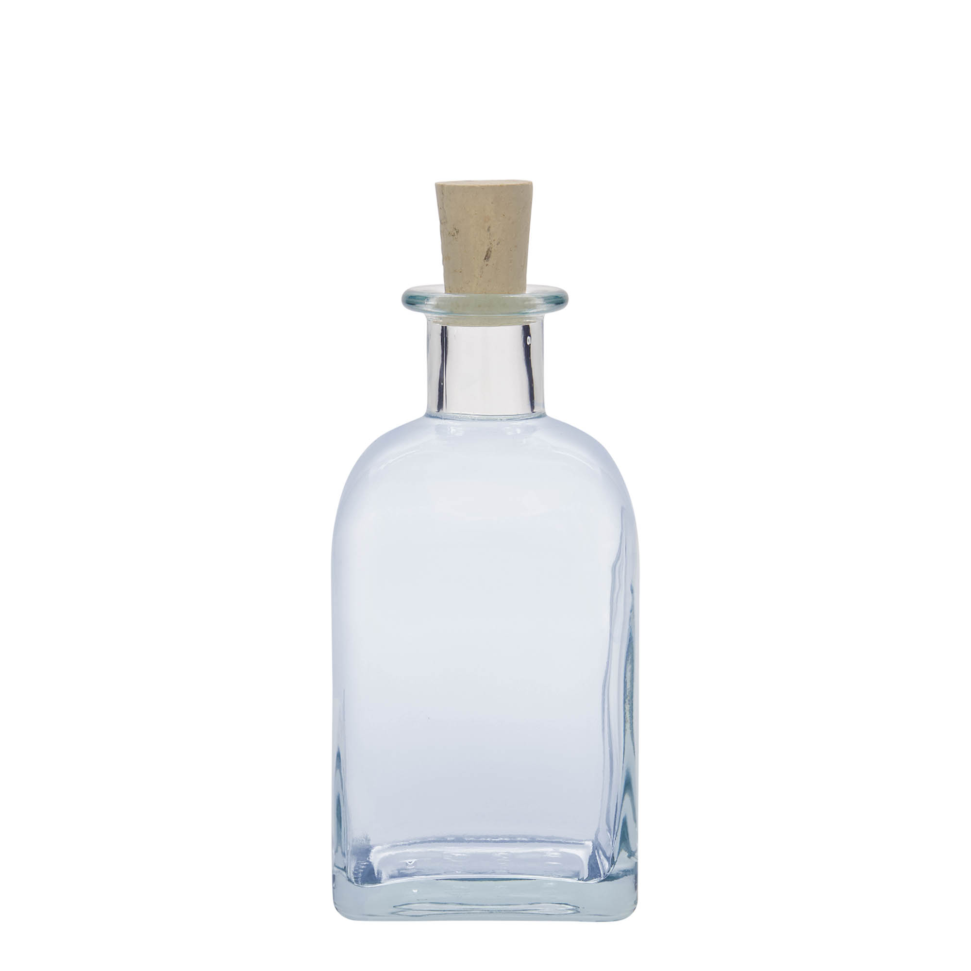 Glazen fles Apotheker carré, 350 ml, vierkant, monding: kurk Glazen fles Apotheker carré, 350 ml, vierkant, monding: kurk