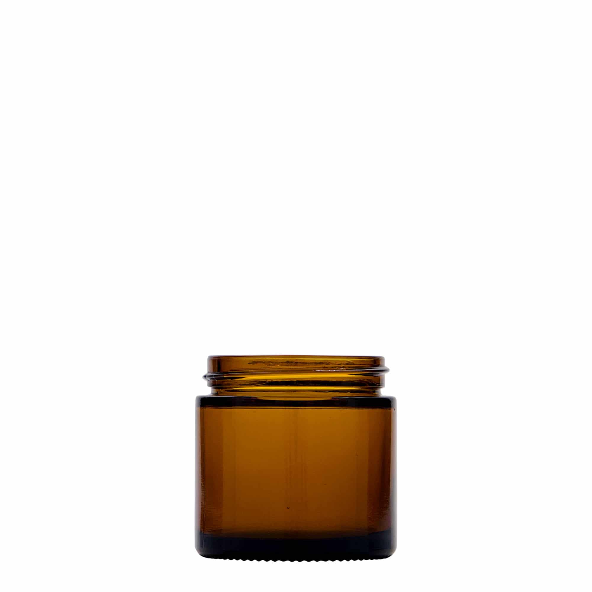Potje 'Brown Line', 60 ml, glas, bruin, monding: schroefsluiting Potje 'Brown Line', 60 ml, glas, bruin, monding: schroefsluiting