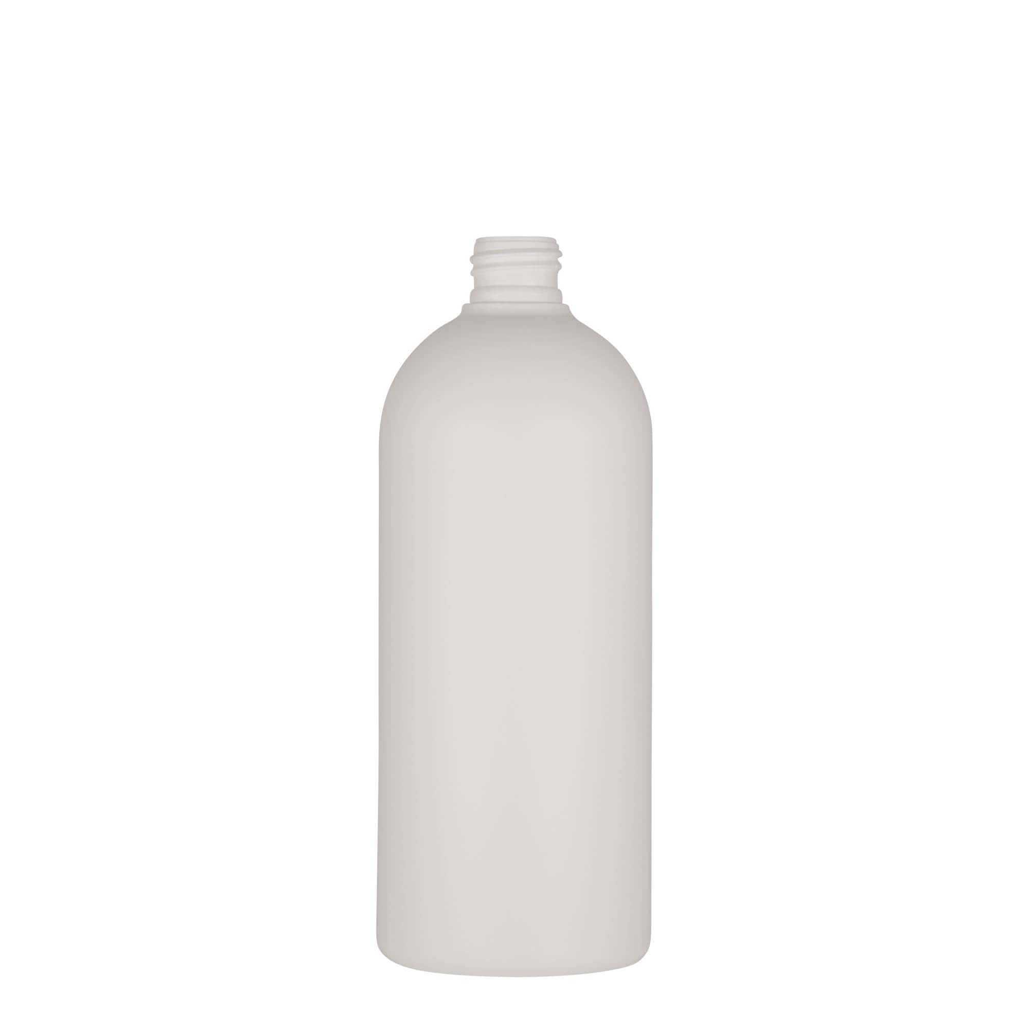 Plastic fles 'Tuffy', 500 ml, HDPE, wit, monding: 24/410