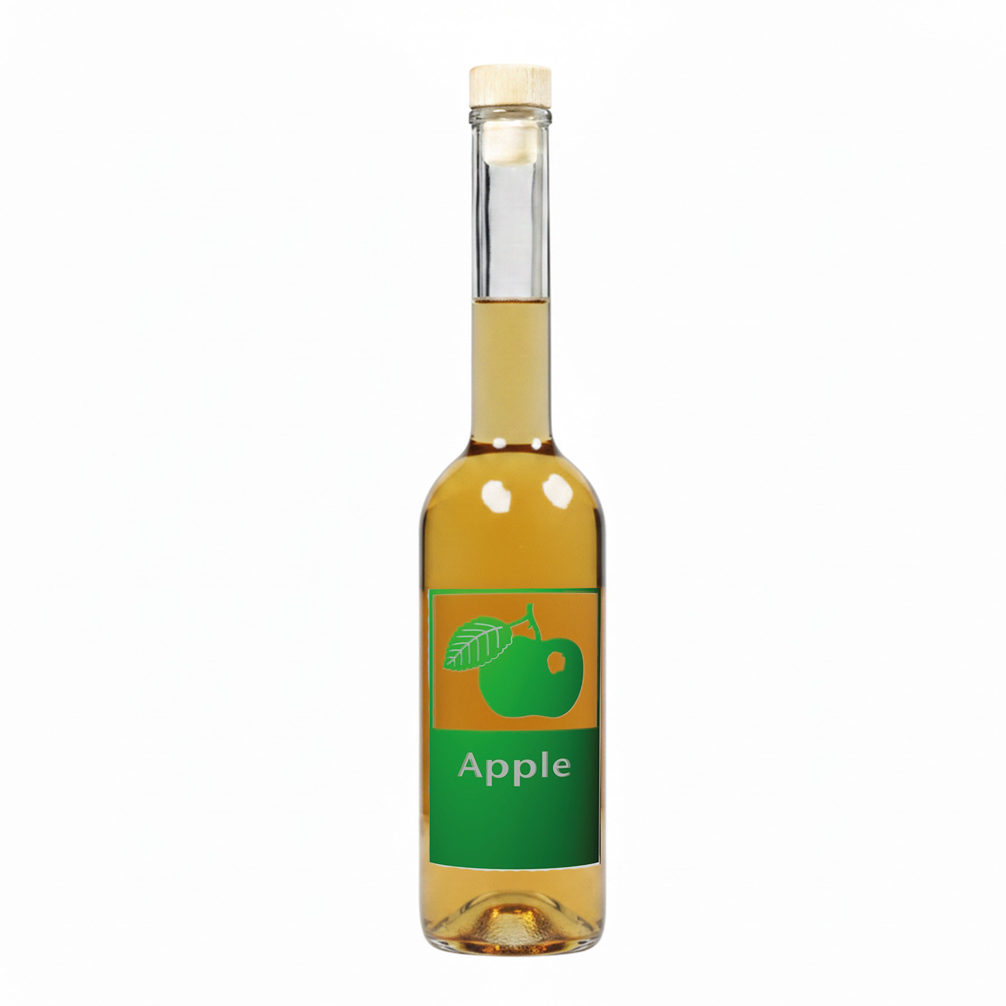 Bouteille en verre 500 ml 'Opera', motif : Apple, bouchage: bouchon Bouteille en verre 500 ml 'Opera', motif : Apple, bouchage: bouchon