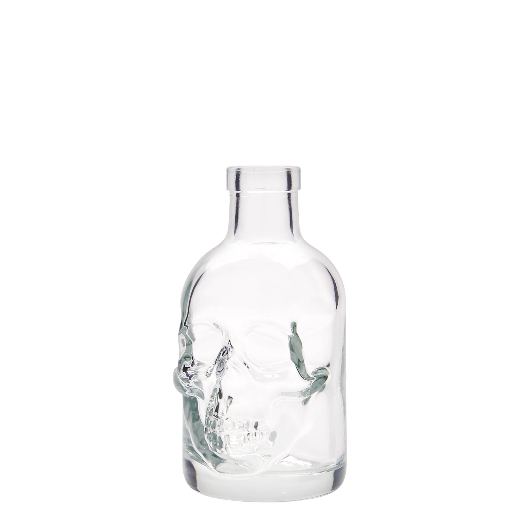 Bouteille en verre 200 ml 'Crâne', bouchage: bouchon Bouteille en verre 200 ml 'Crâne', bouchage: bouchon