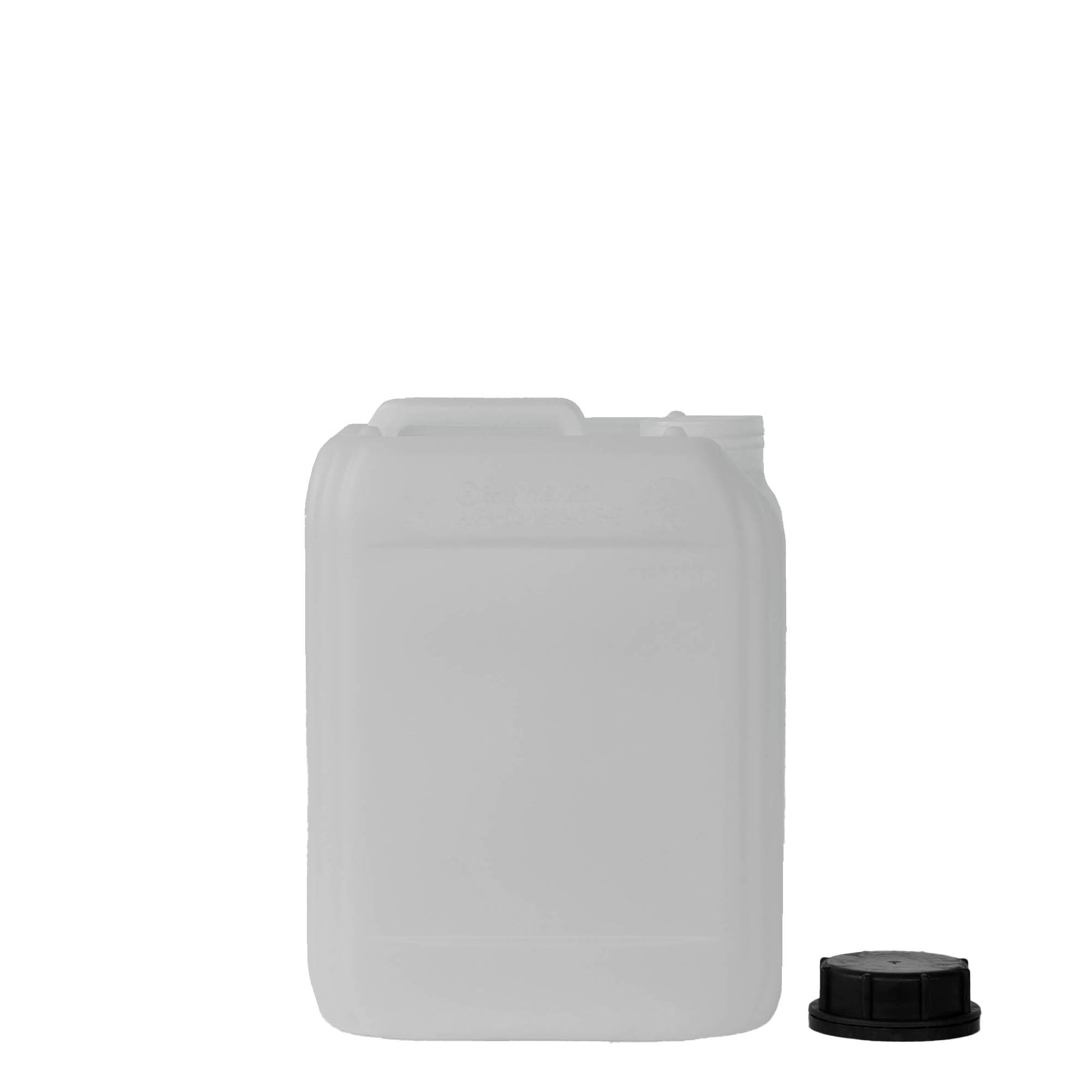Jerrycan, 5 l, rechthoekig, HDPE-kunststof, naturel, monding: ND 55