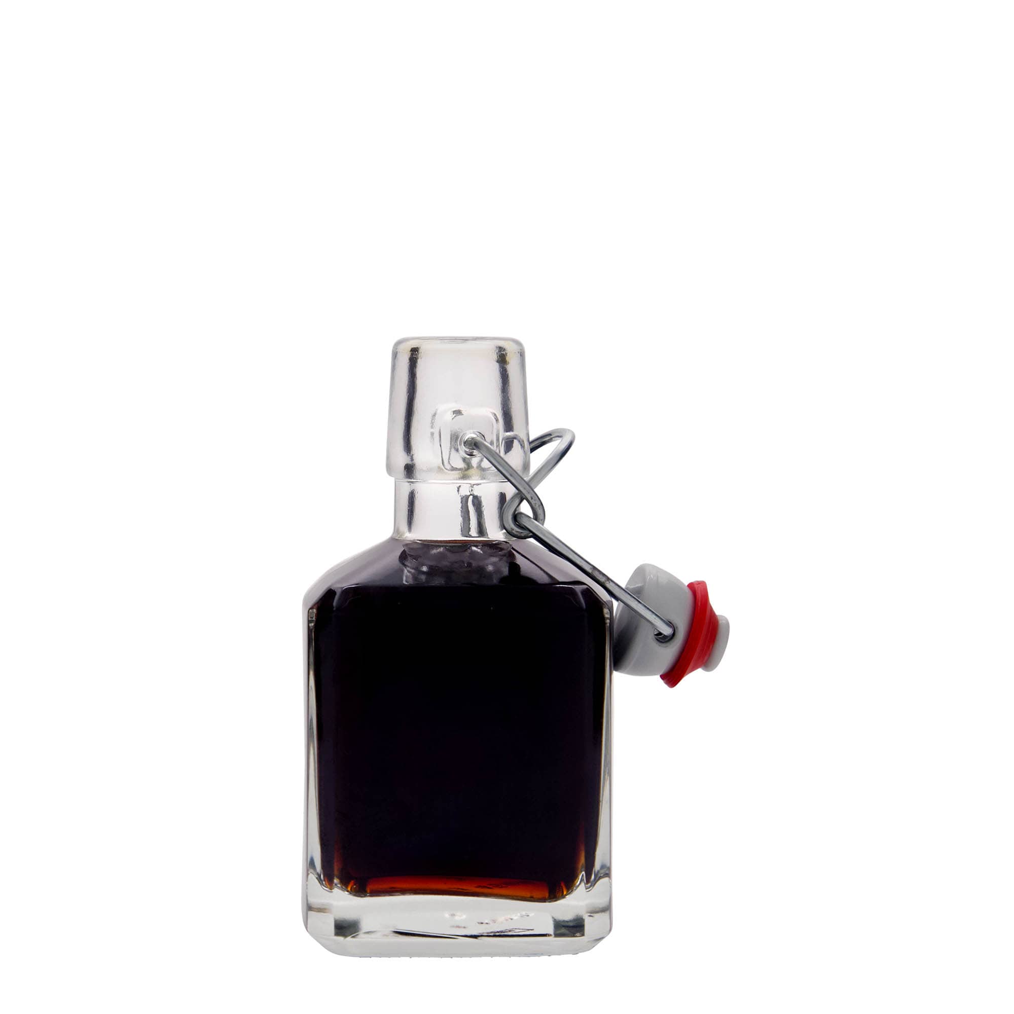 Bouteille en verre 200 ml 'Kubica', carrée, bouchage: bouchon mécanique Bouteille en verre 200 ml 'Kubica', carrée, bouchage: bouchon mécanique