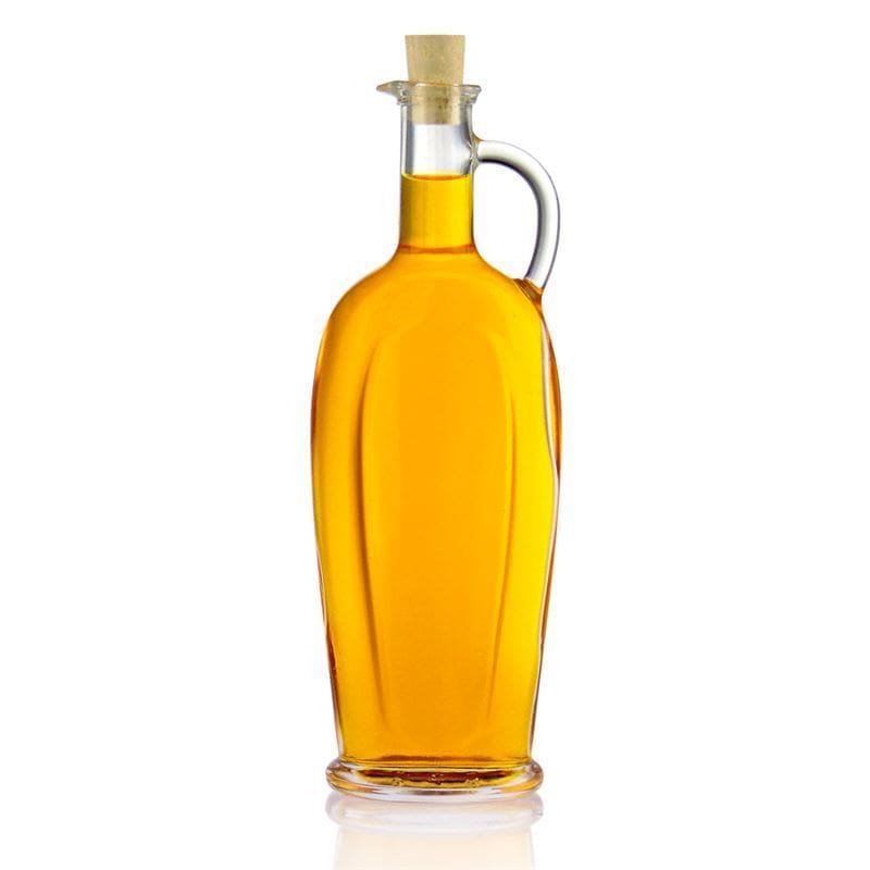 Bouteille en verre 500 ml 'Eleganta', ovale, bouchage: bouchon