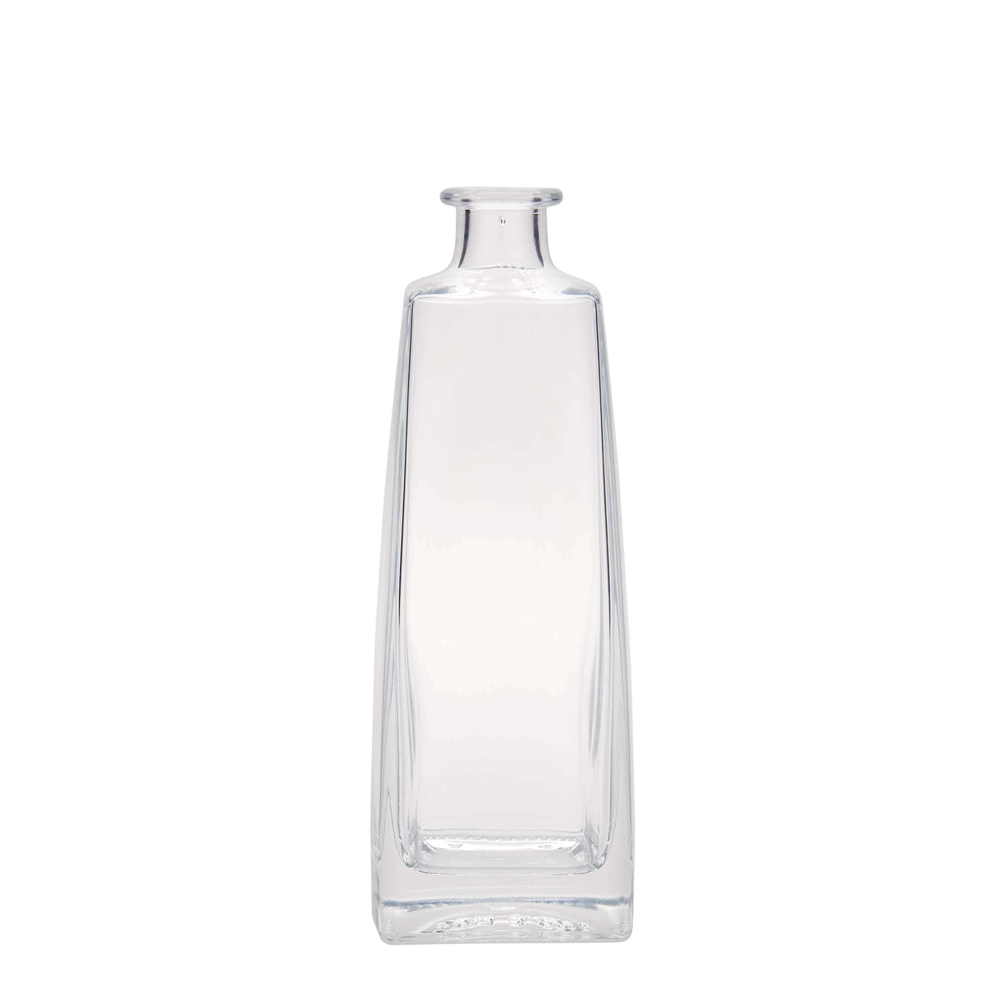 Glazen fles 'Timmy', 500 ml, rechthoekig, monding: kurk
